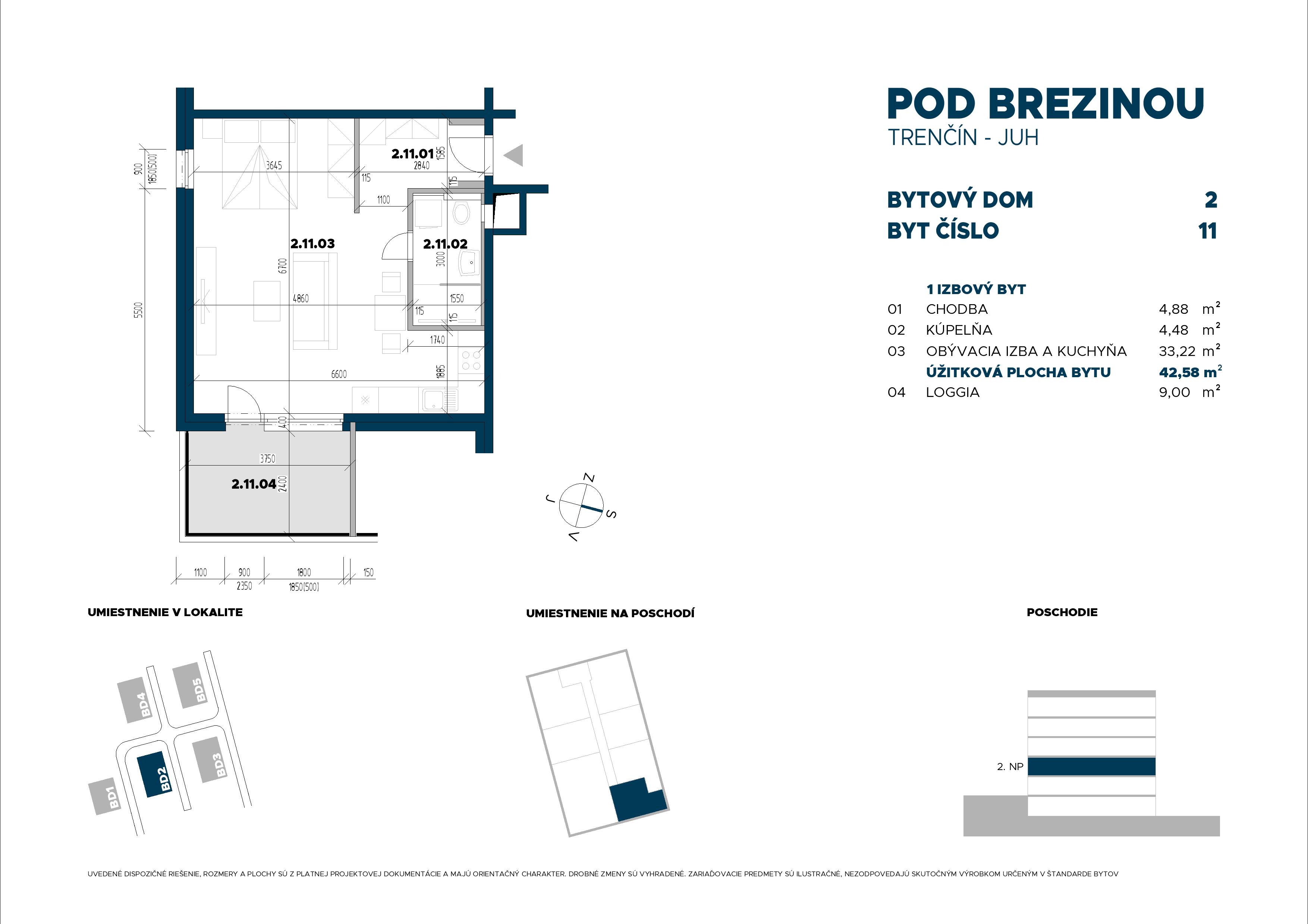 Pod Brezinou - 11 - Pôdorys