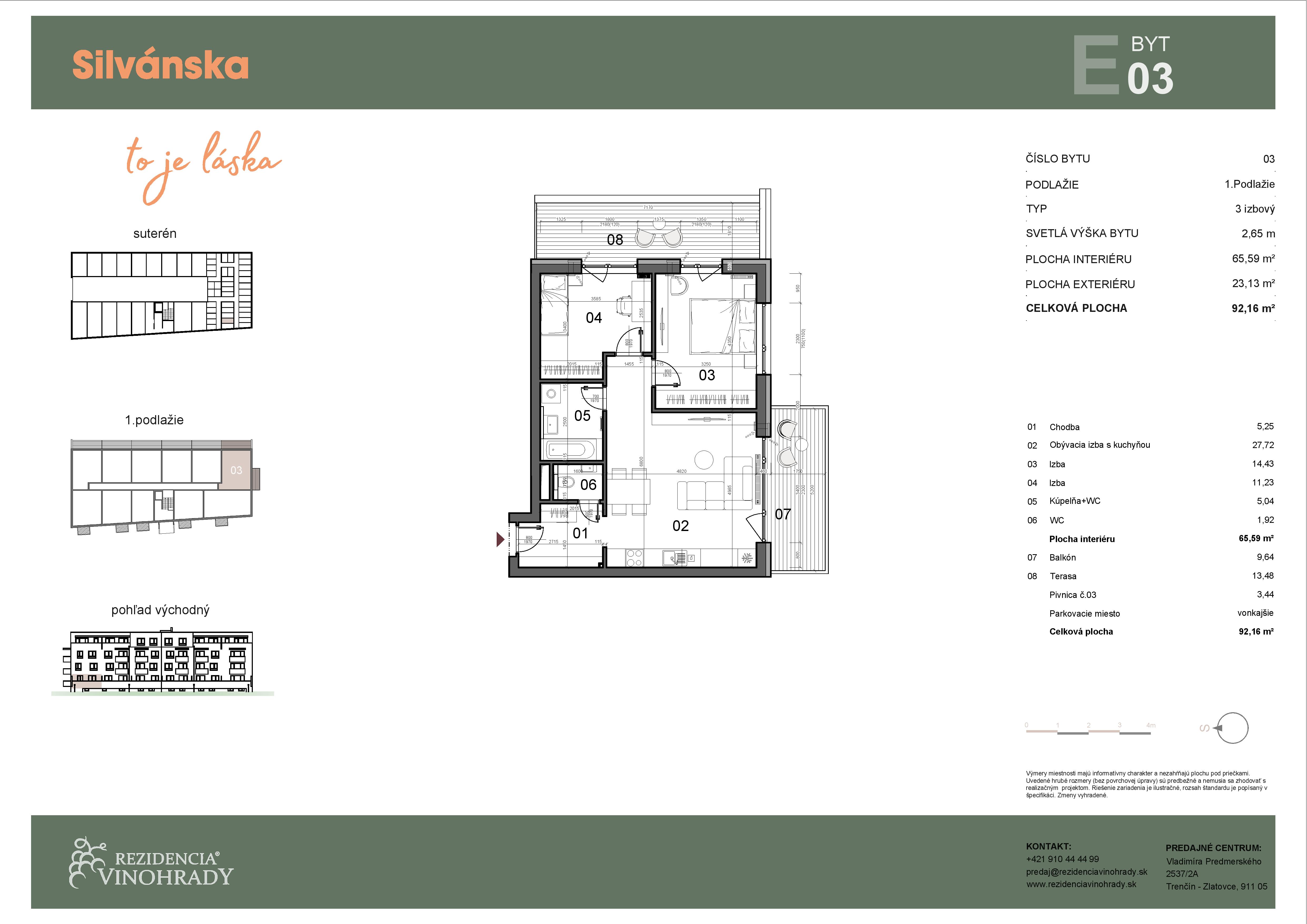 Silvánska - E03 - Pôdorys