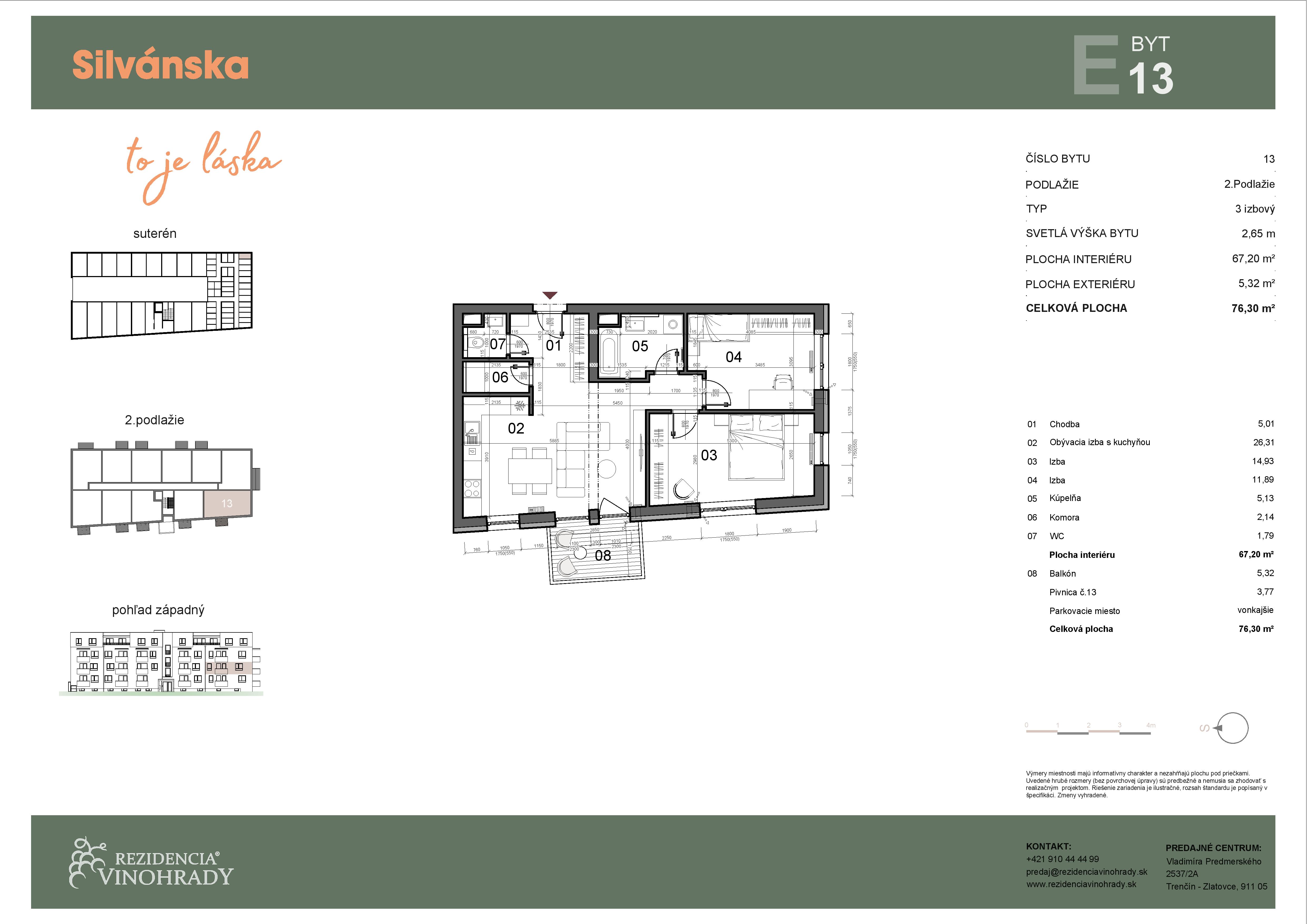 Silvánska - E13 - Pôdorys