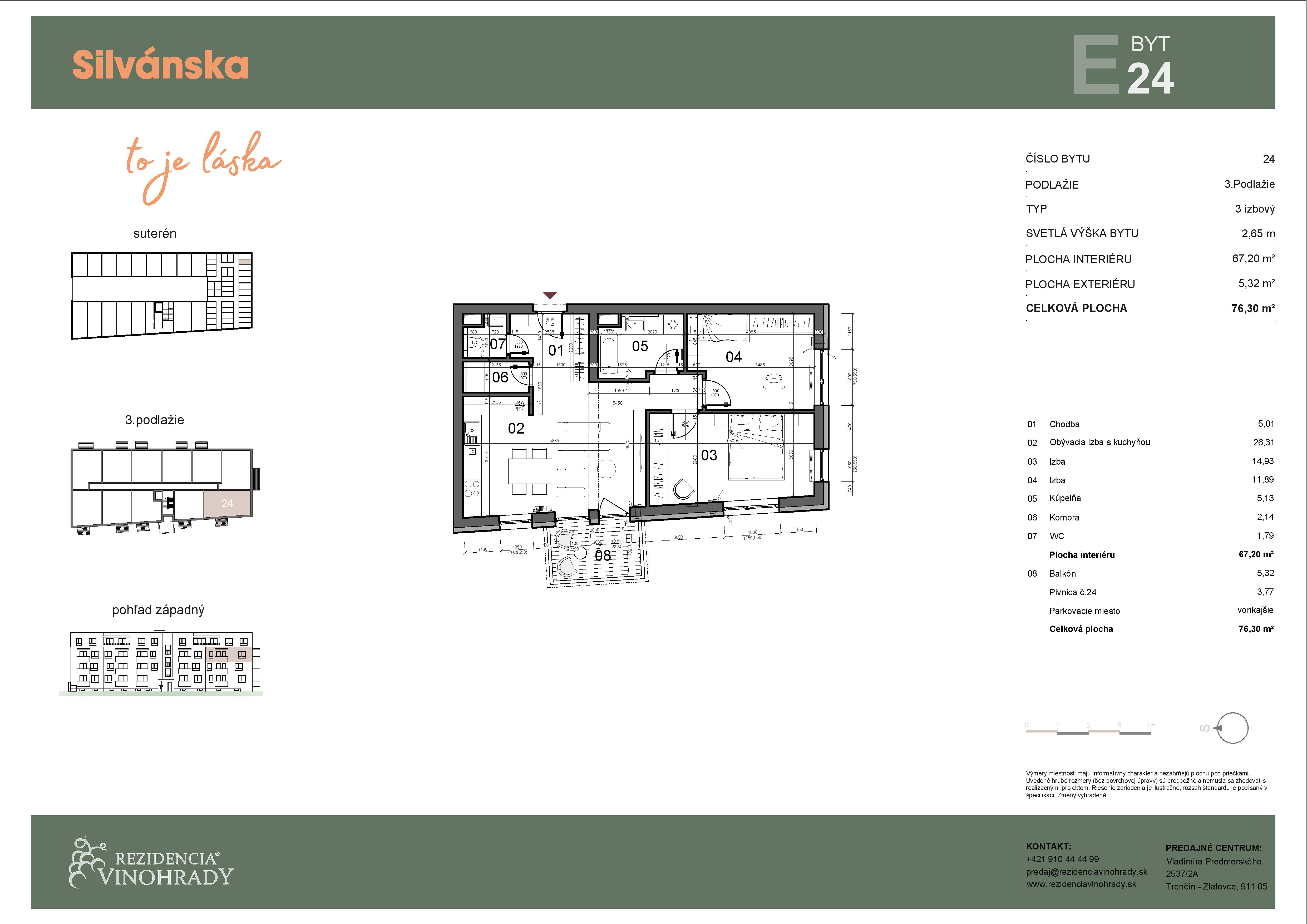 Silvánska - E24 - Pôdorys