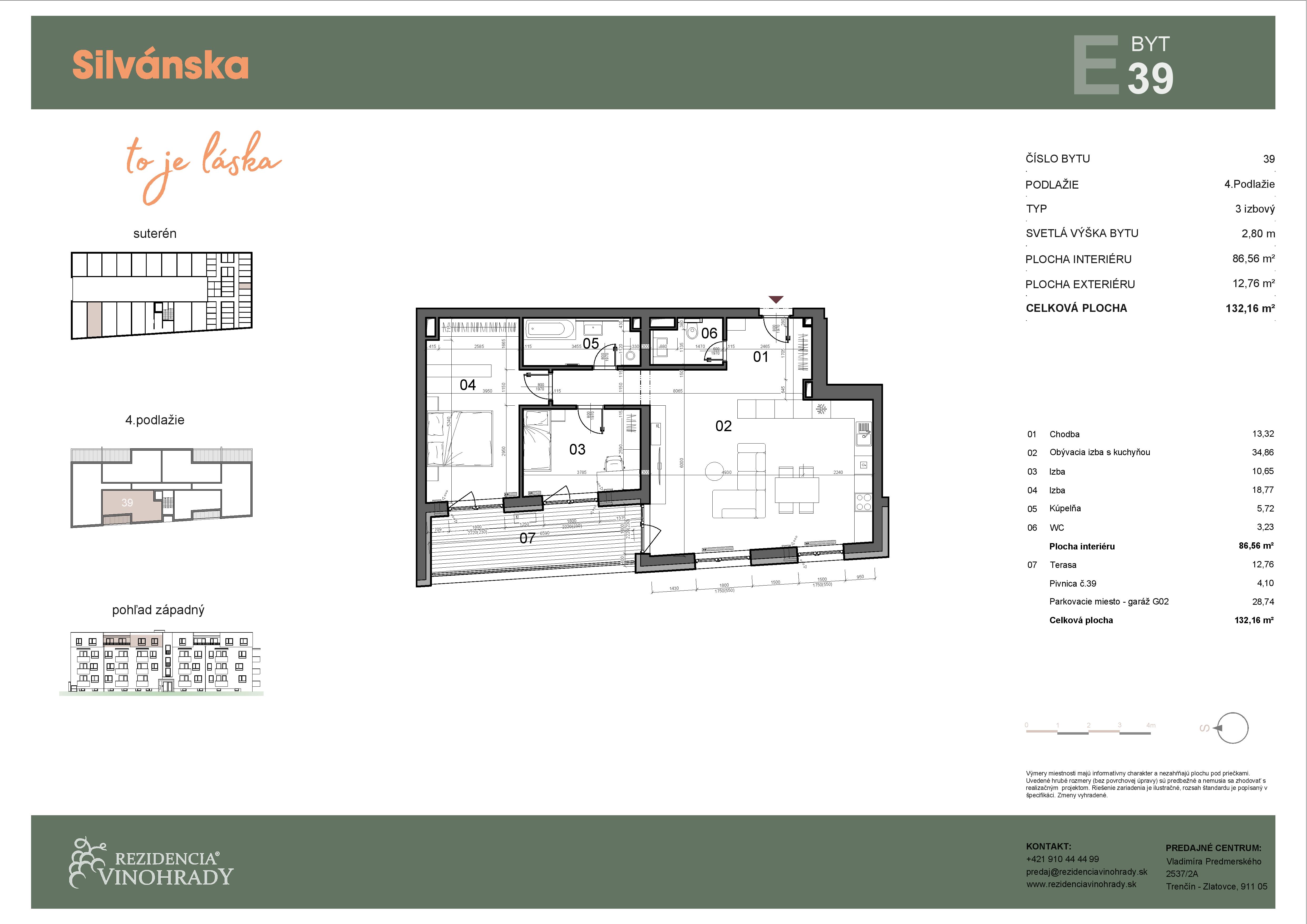 Silvánska - E39 - Pôdorys