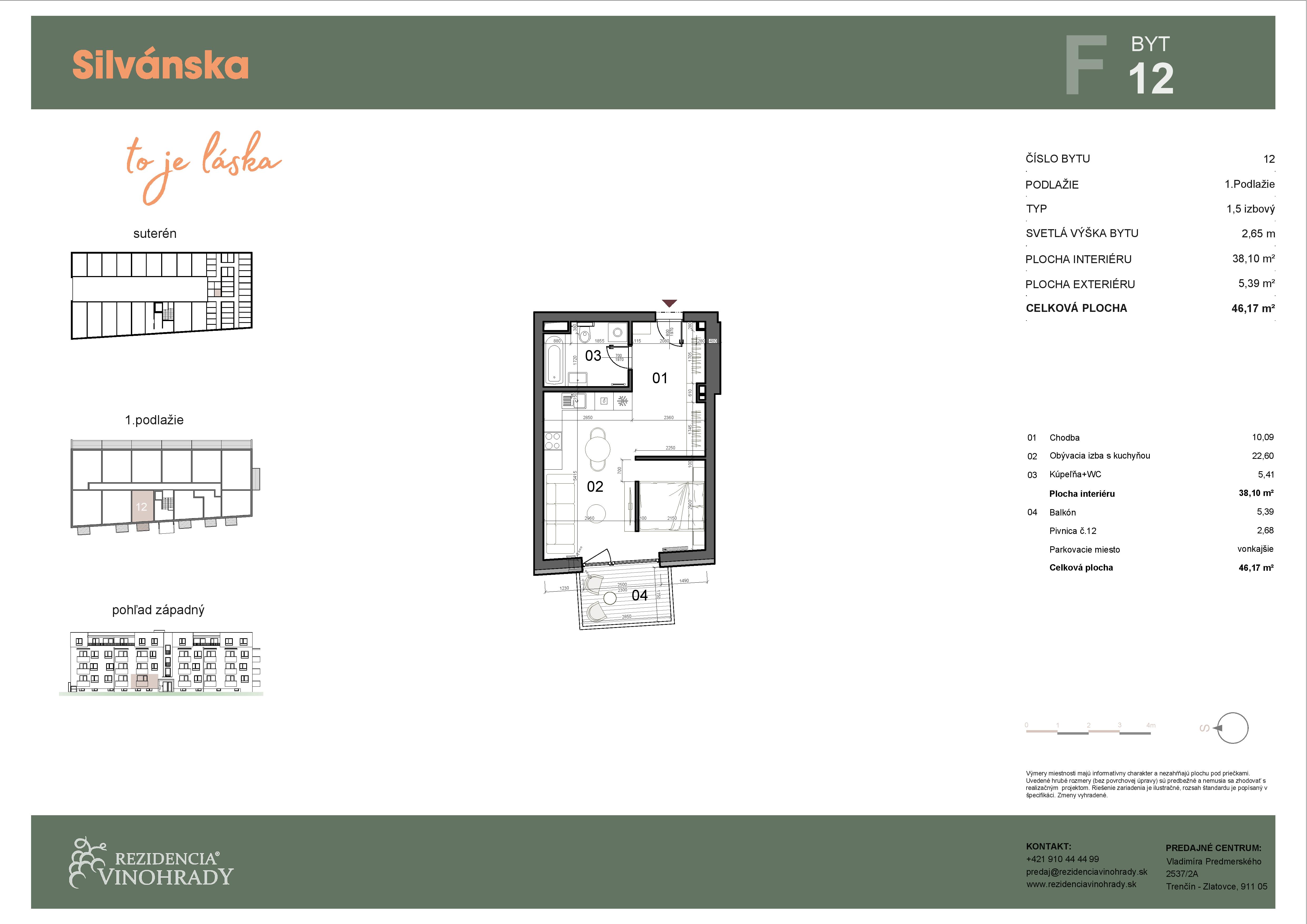 Silvánska - F12 - Pôdorys