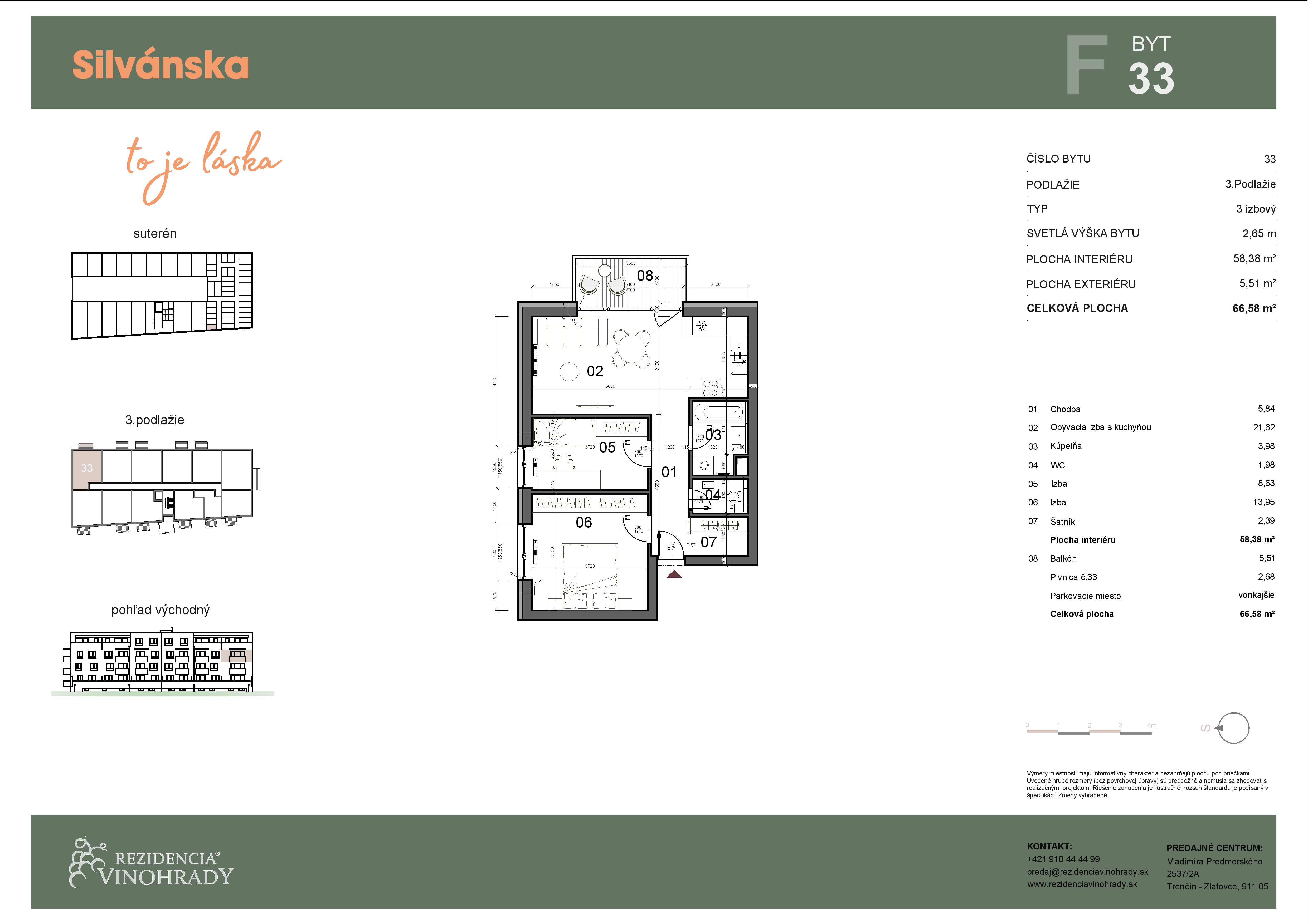 Silvánska - F33 - Pôdorys
