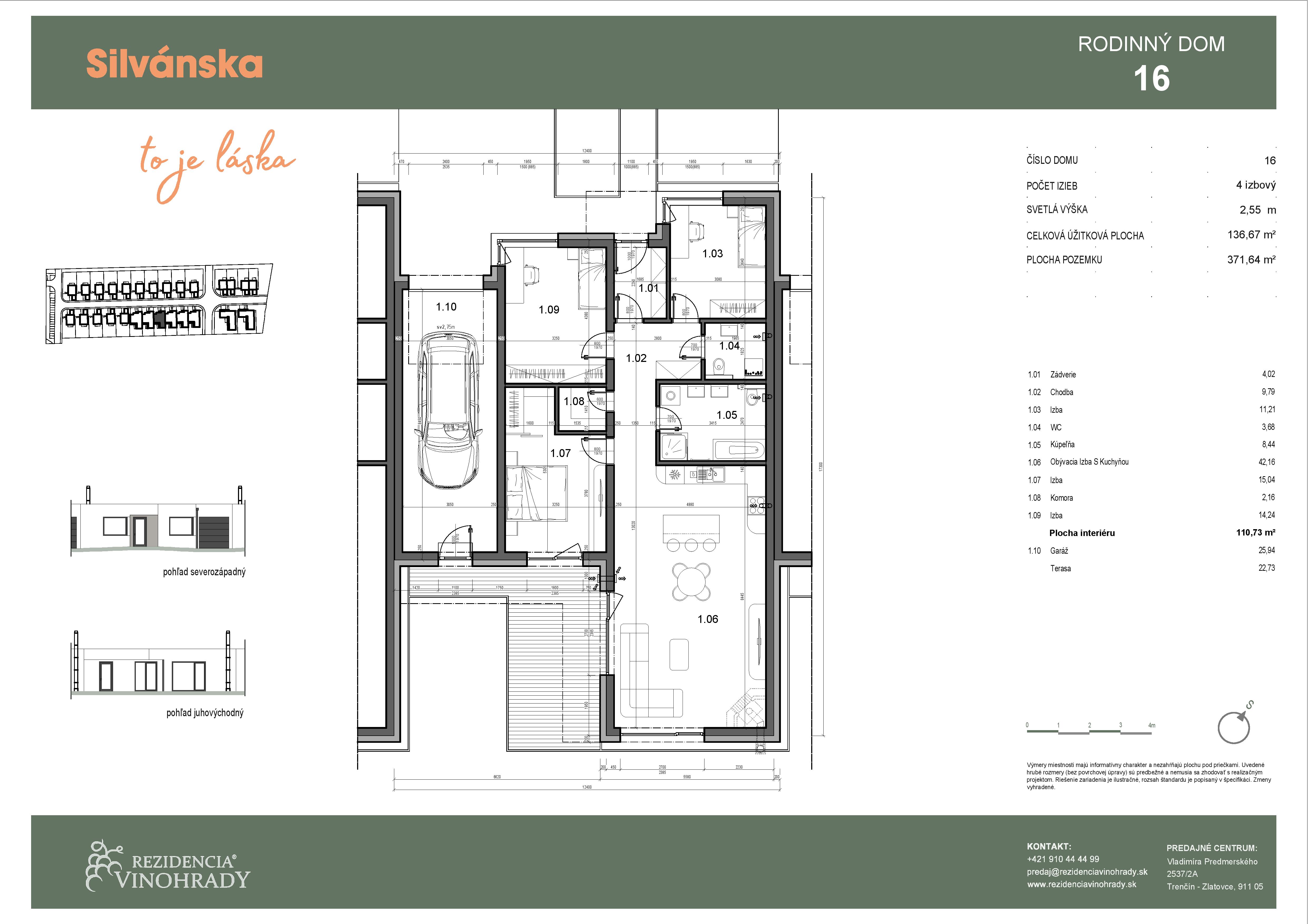 Silvánska - RD 16 - Pôdorys