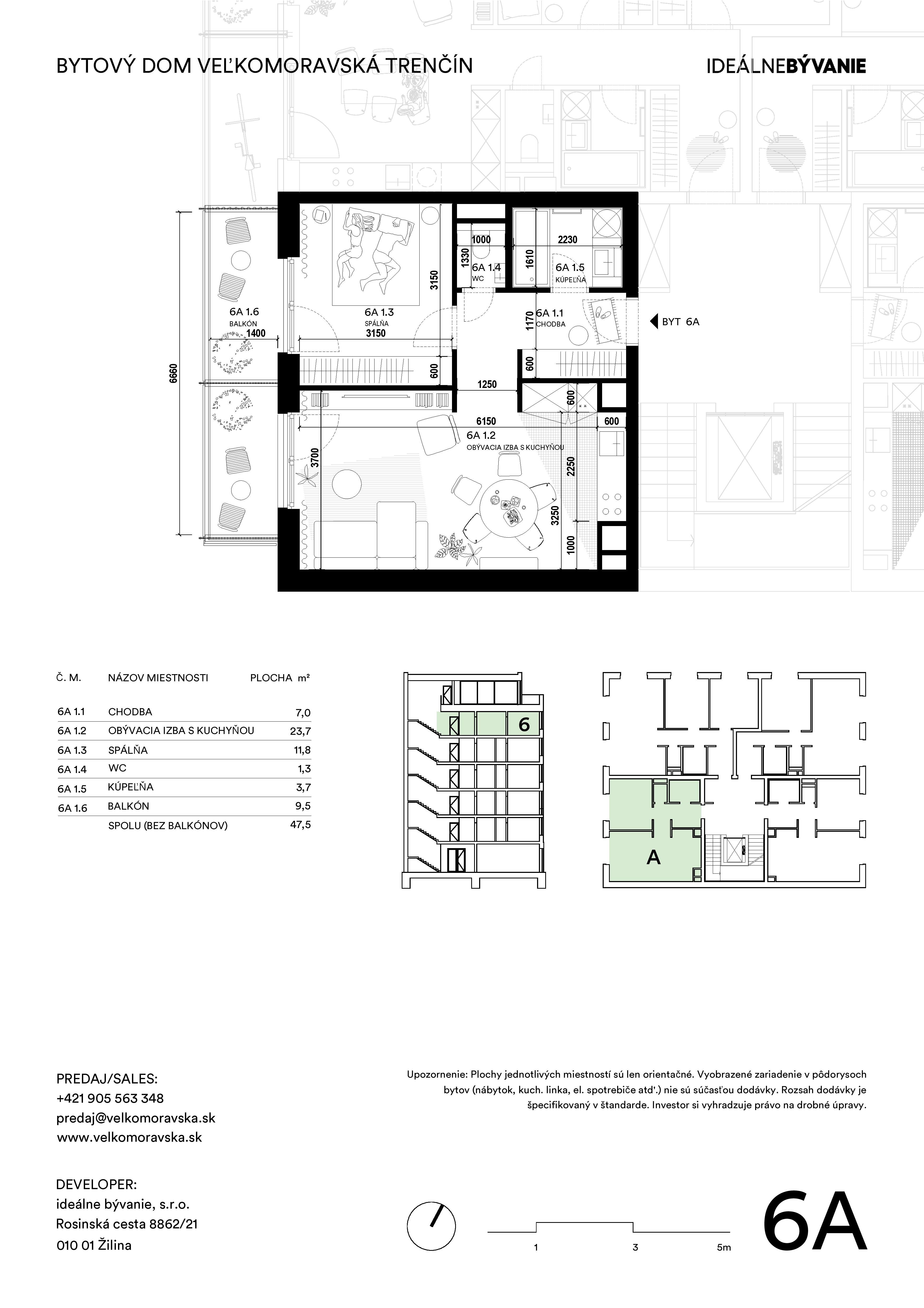 Trenčín Veľkomoravská - 6A - Pôdorys