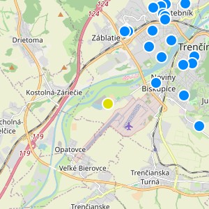Vážky - map