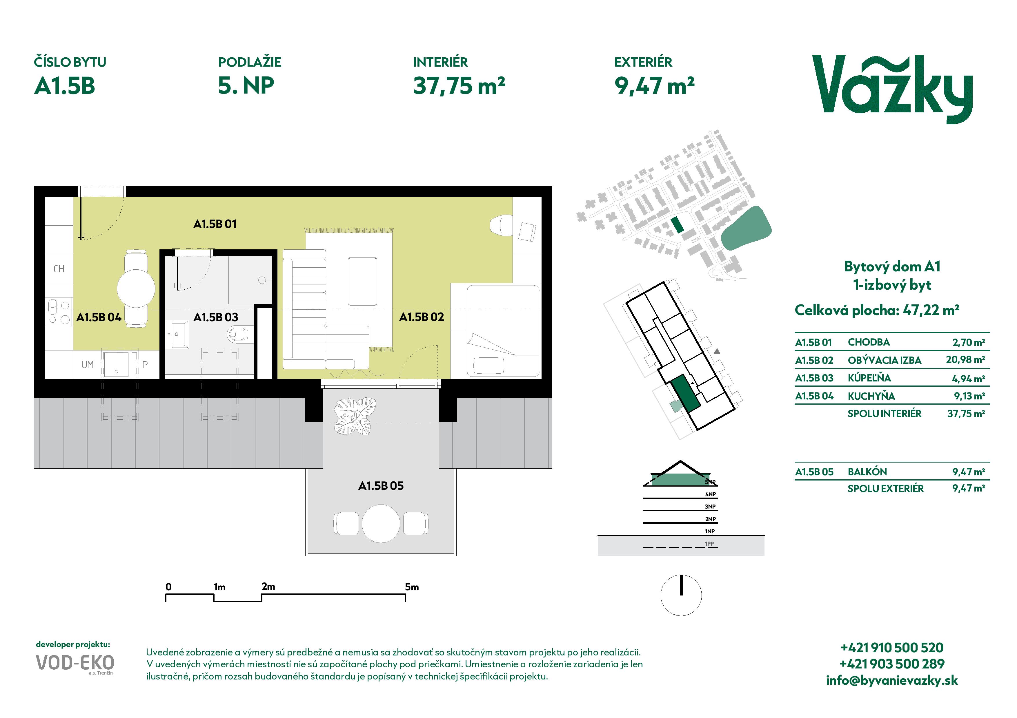 Vážky - A1.5B - Pôdorys