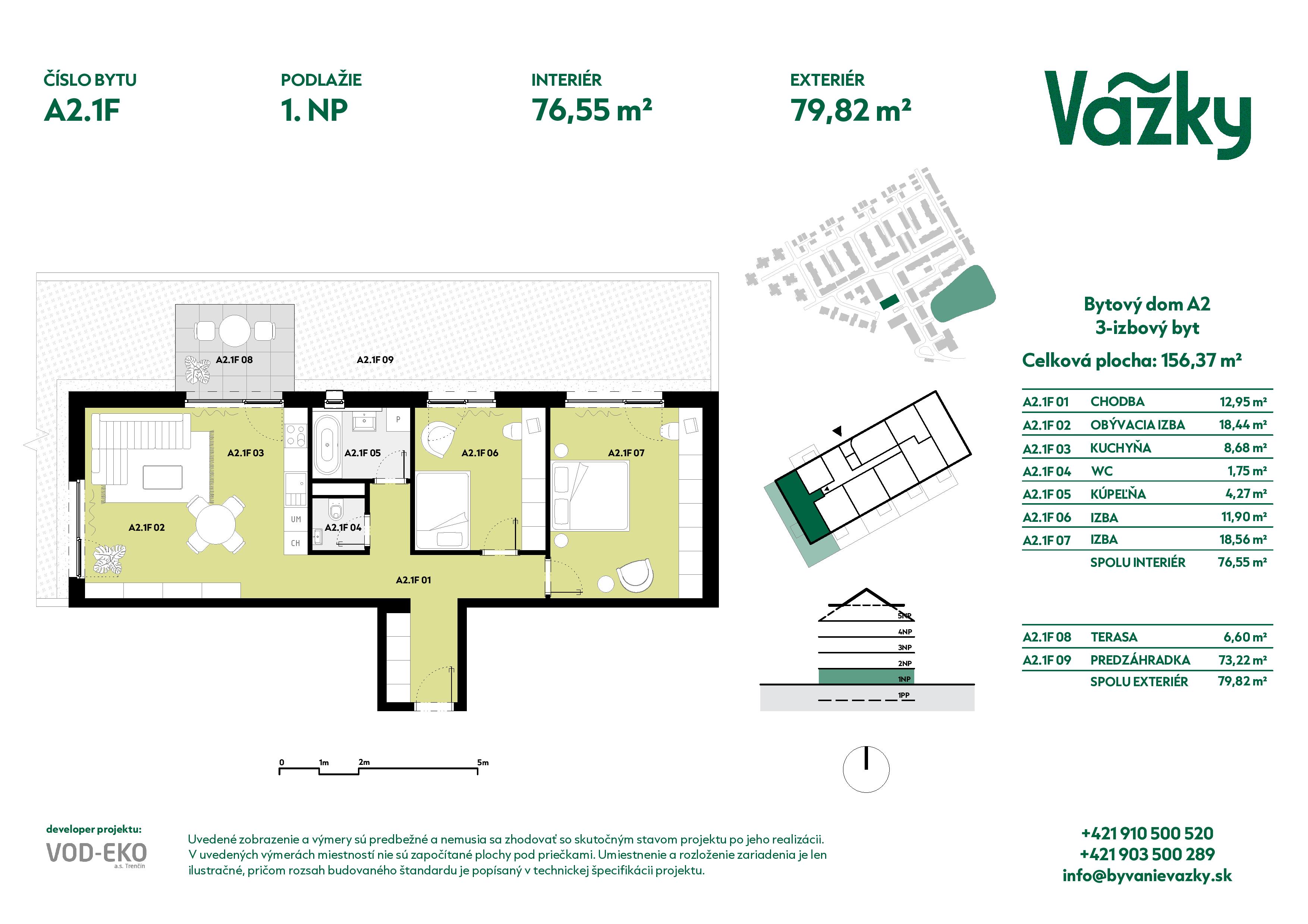 Vážky - A2.1F - Pôdorys