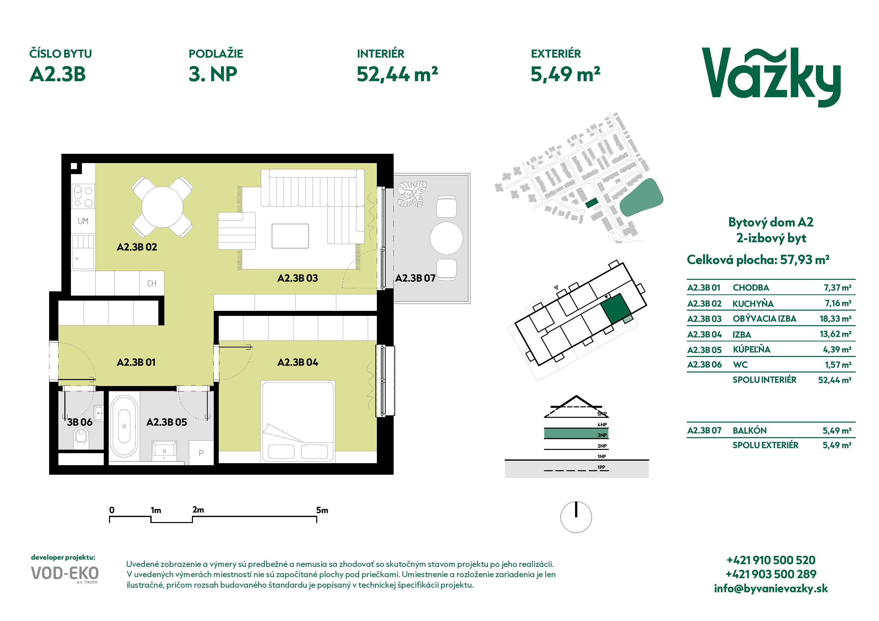 Vážky - A2.3B - Pôdorys