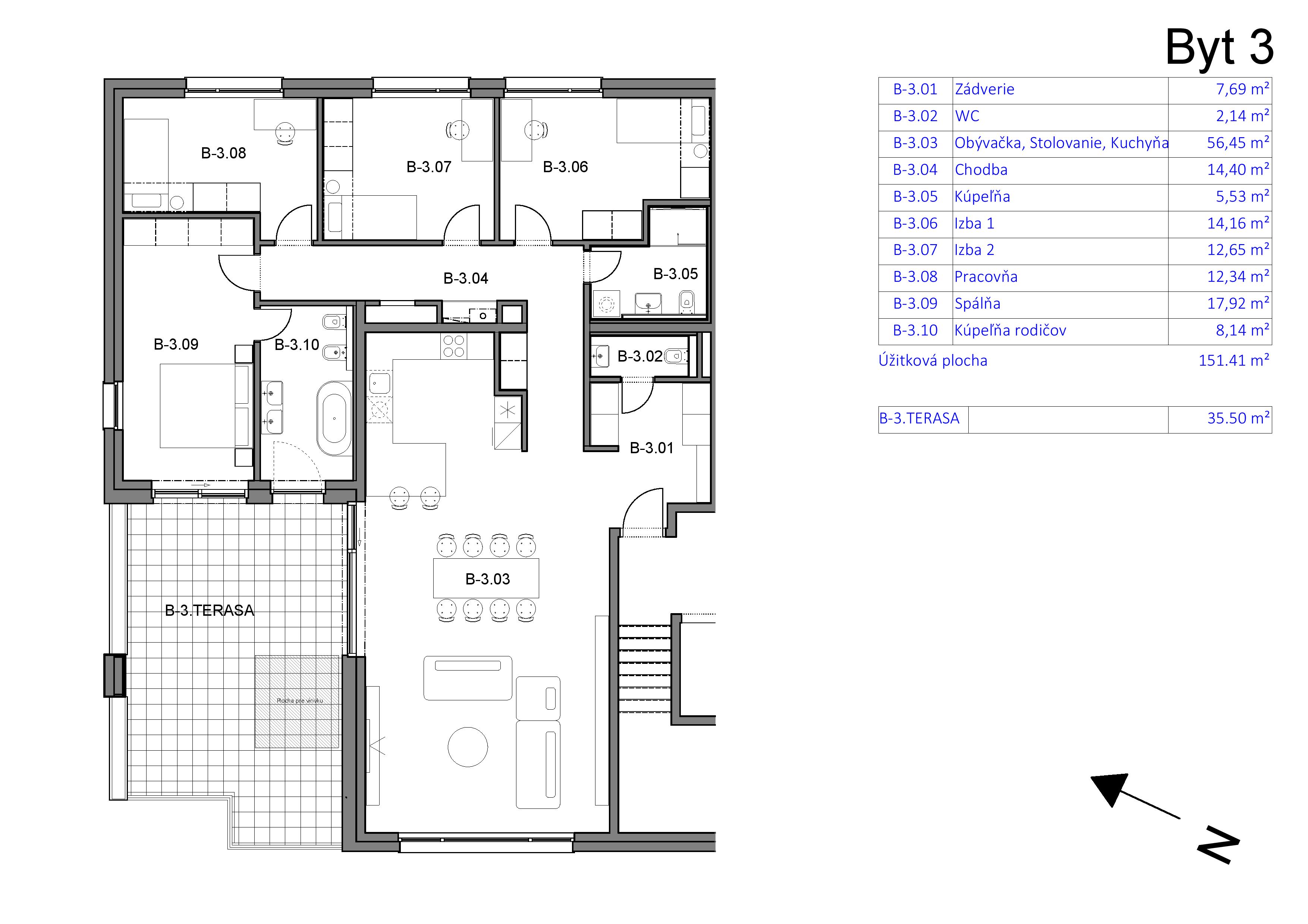 Za Južnou - 3 - Pôdorys