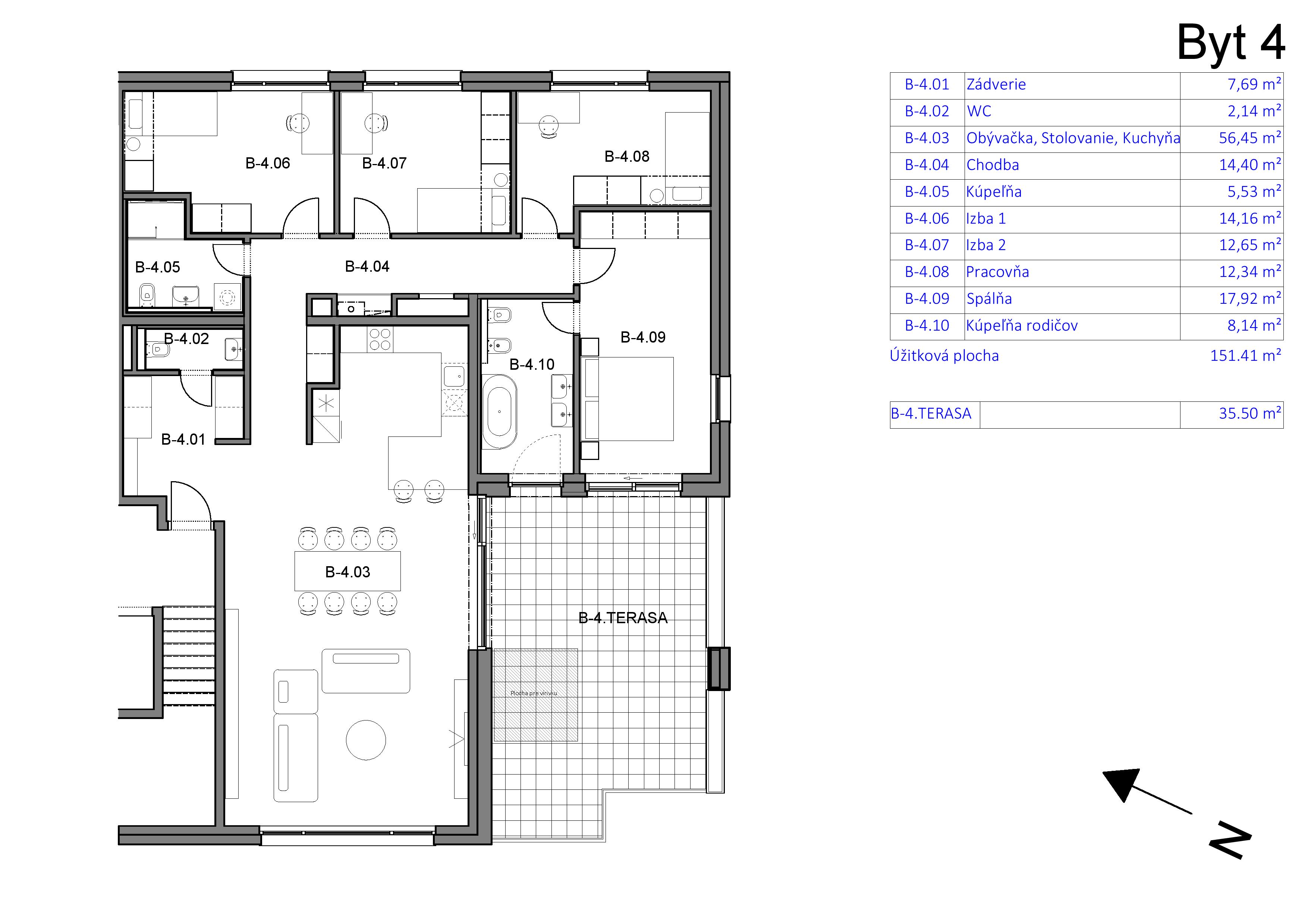 Za Južnou - 4 - Pôdorys