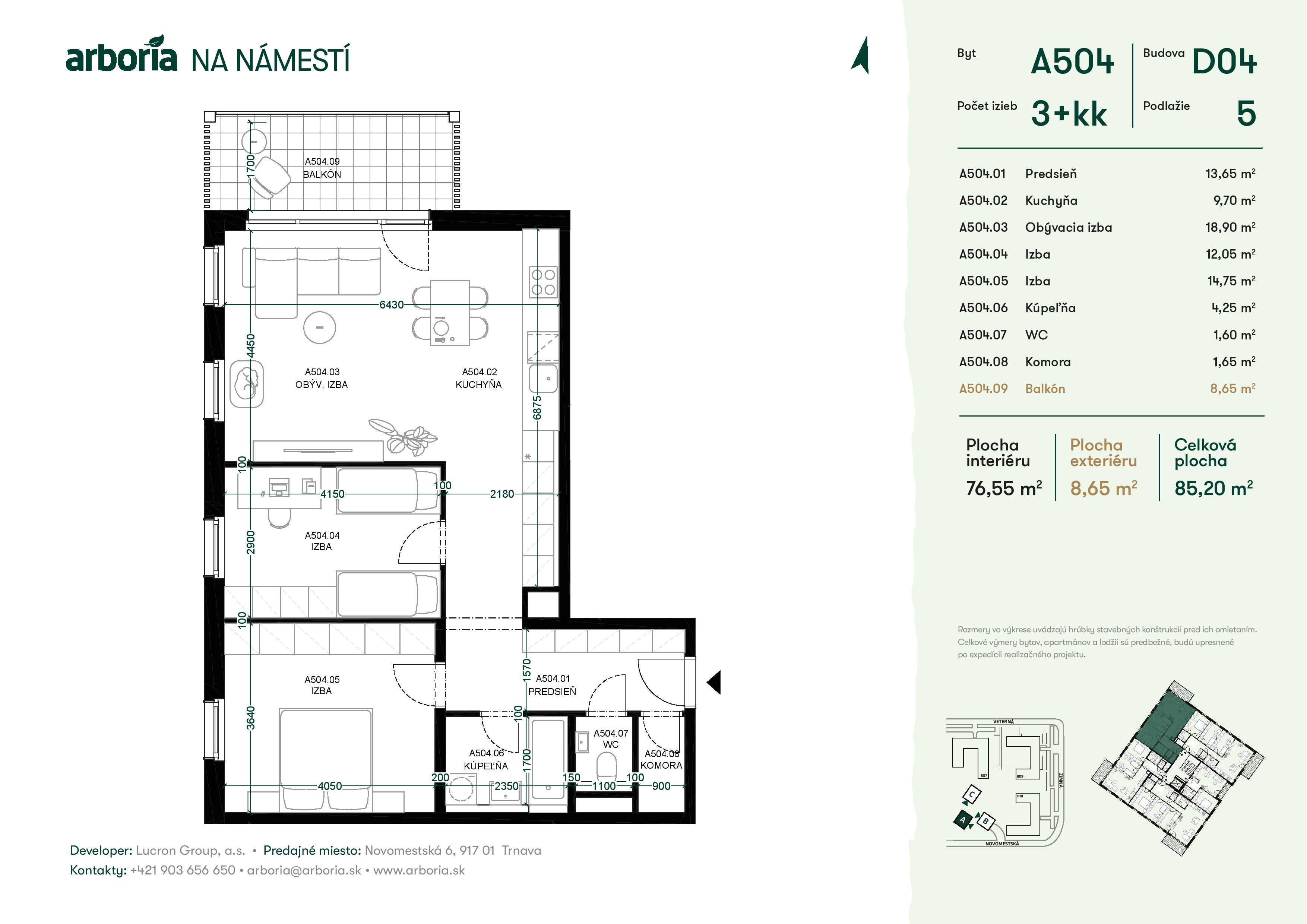Arboria - A504 - Pôdorys