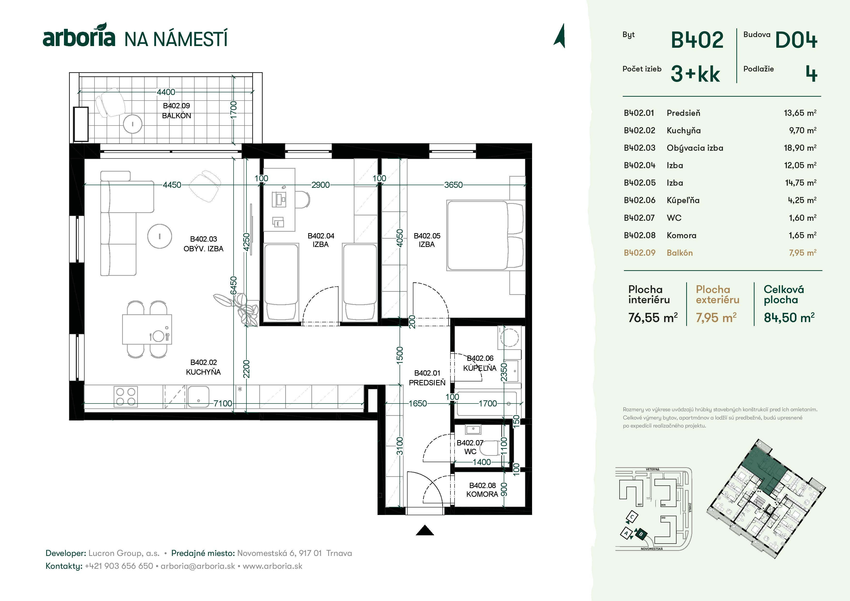 Arboria - B402 - Pôdorys