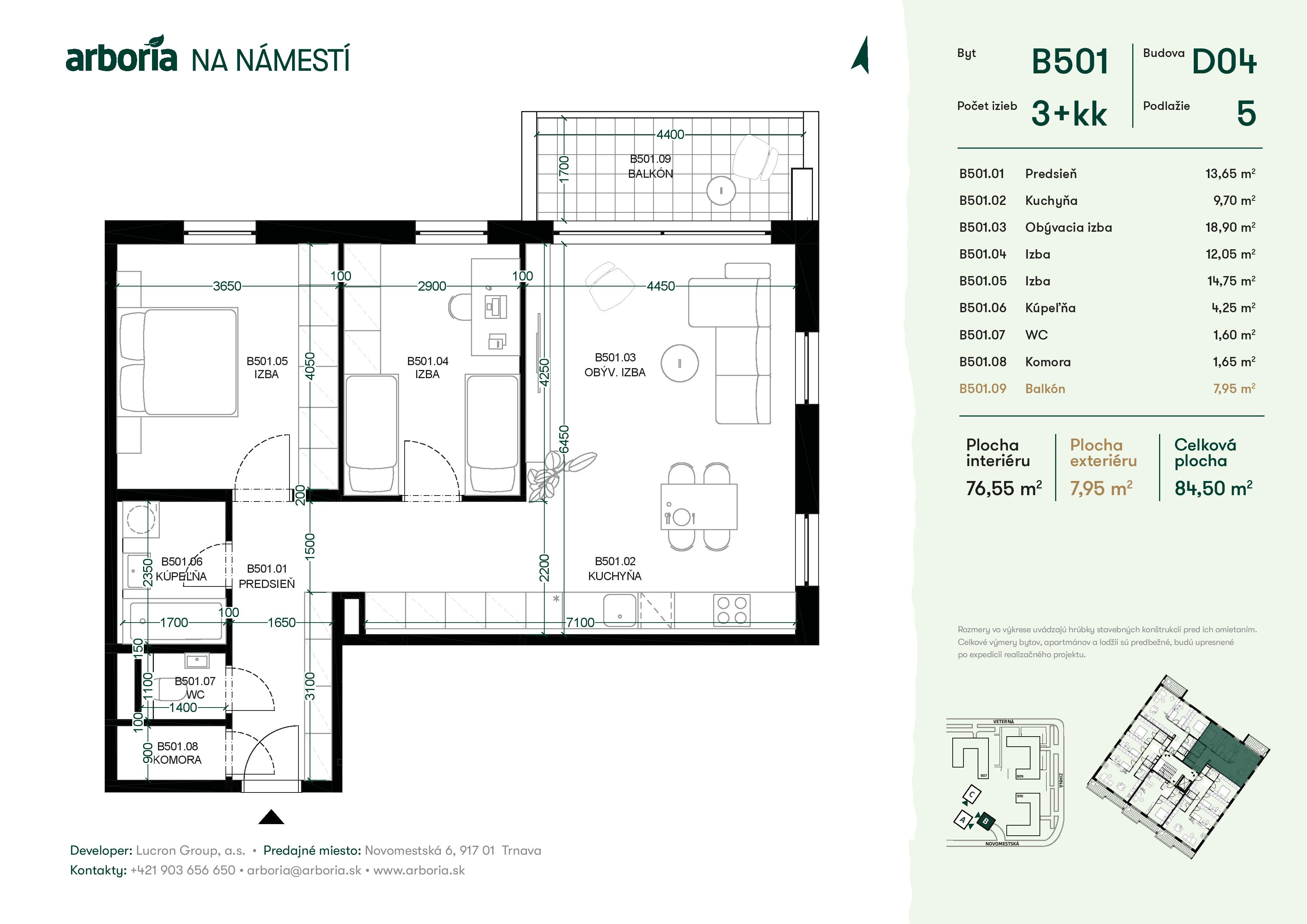 Arboria - B501 - Pôdorys