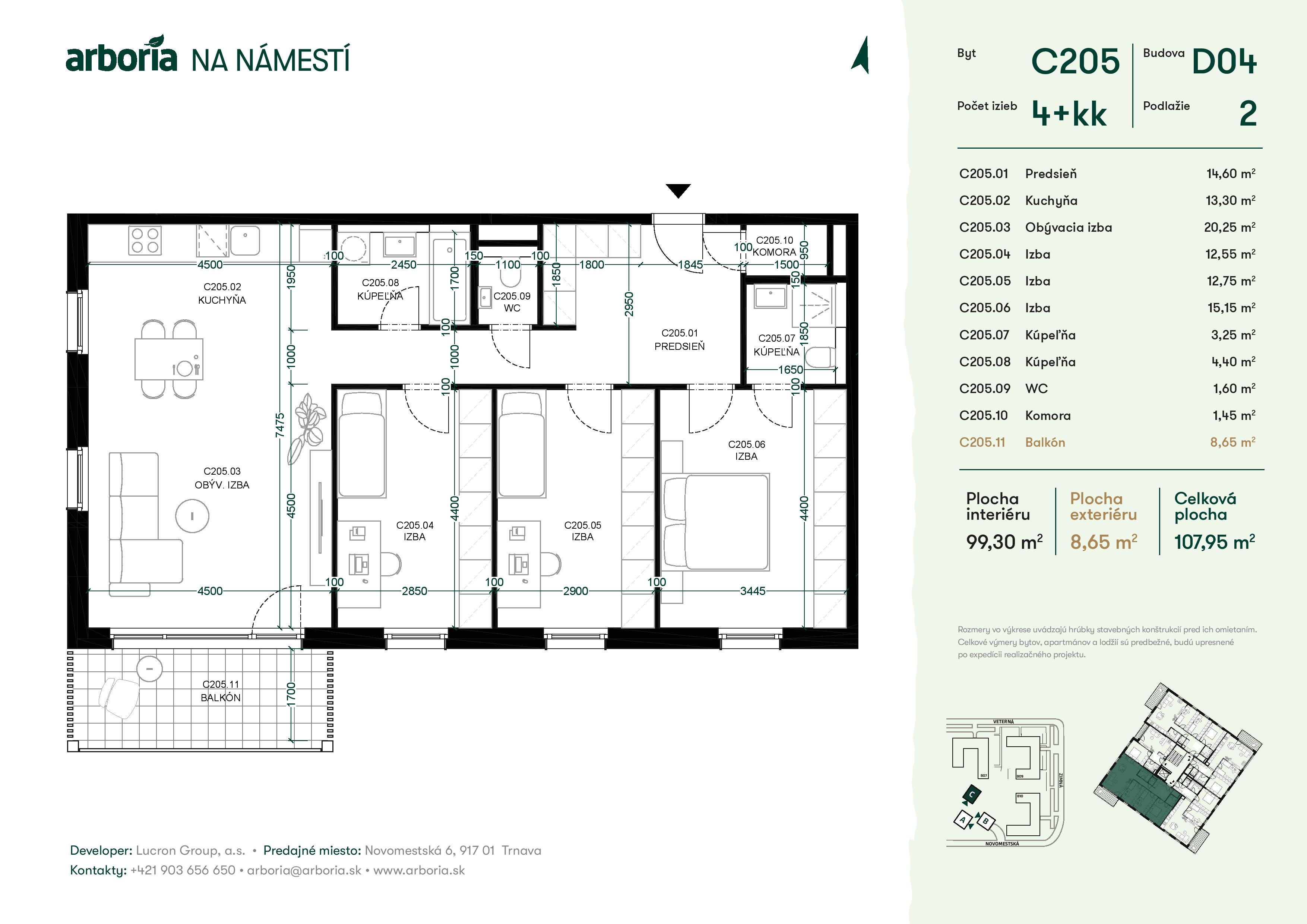Arboria - C205 - Pôdorys