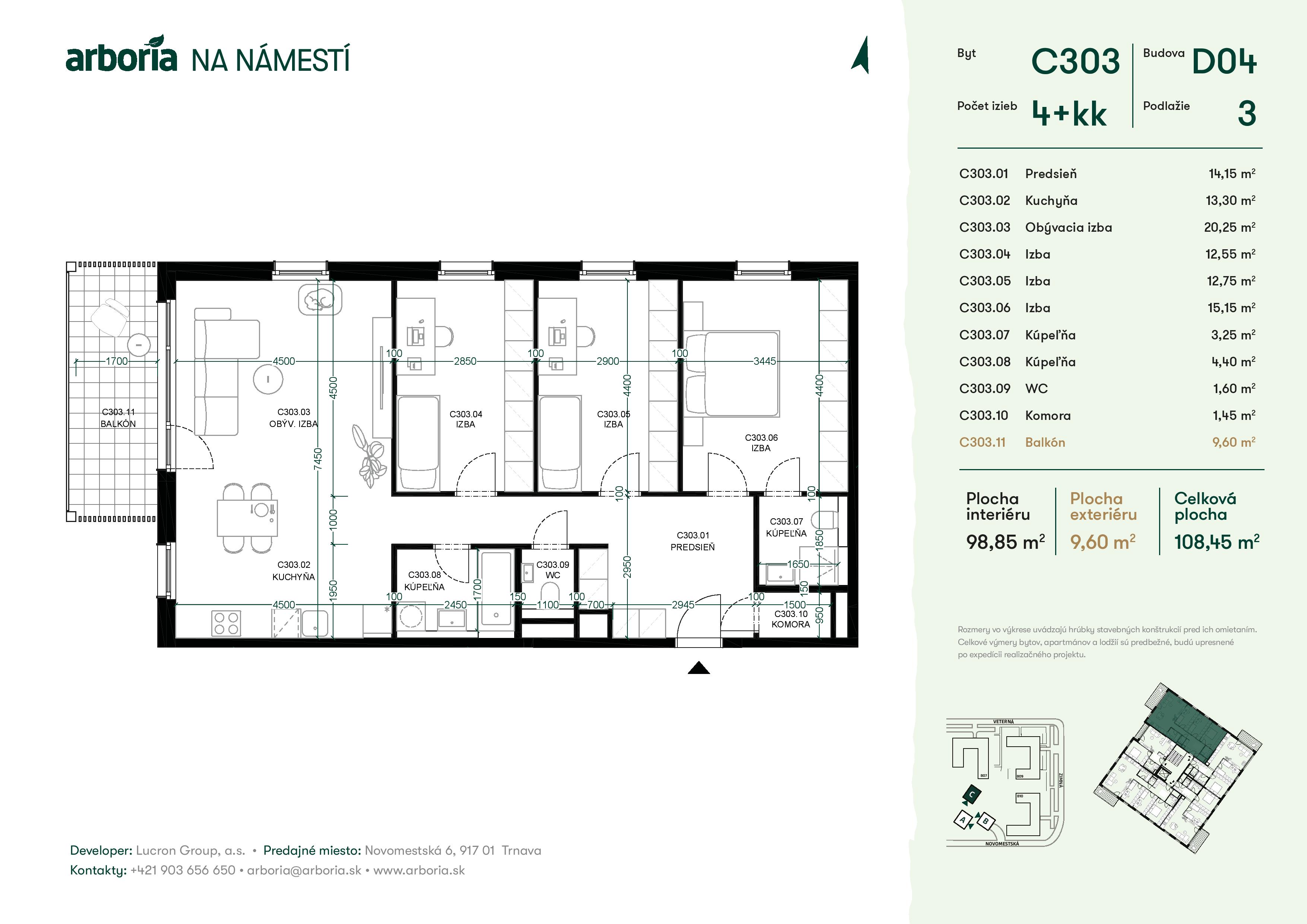 Arboria - C303 - Pôdorys