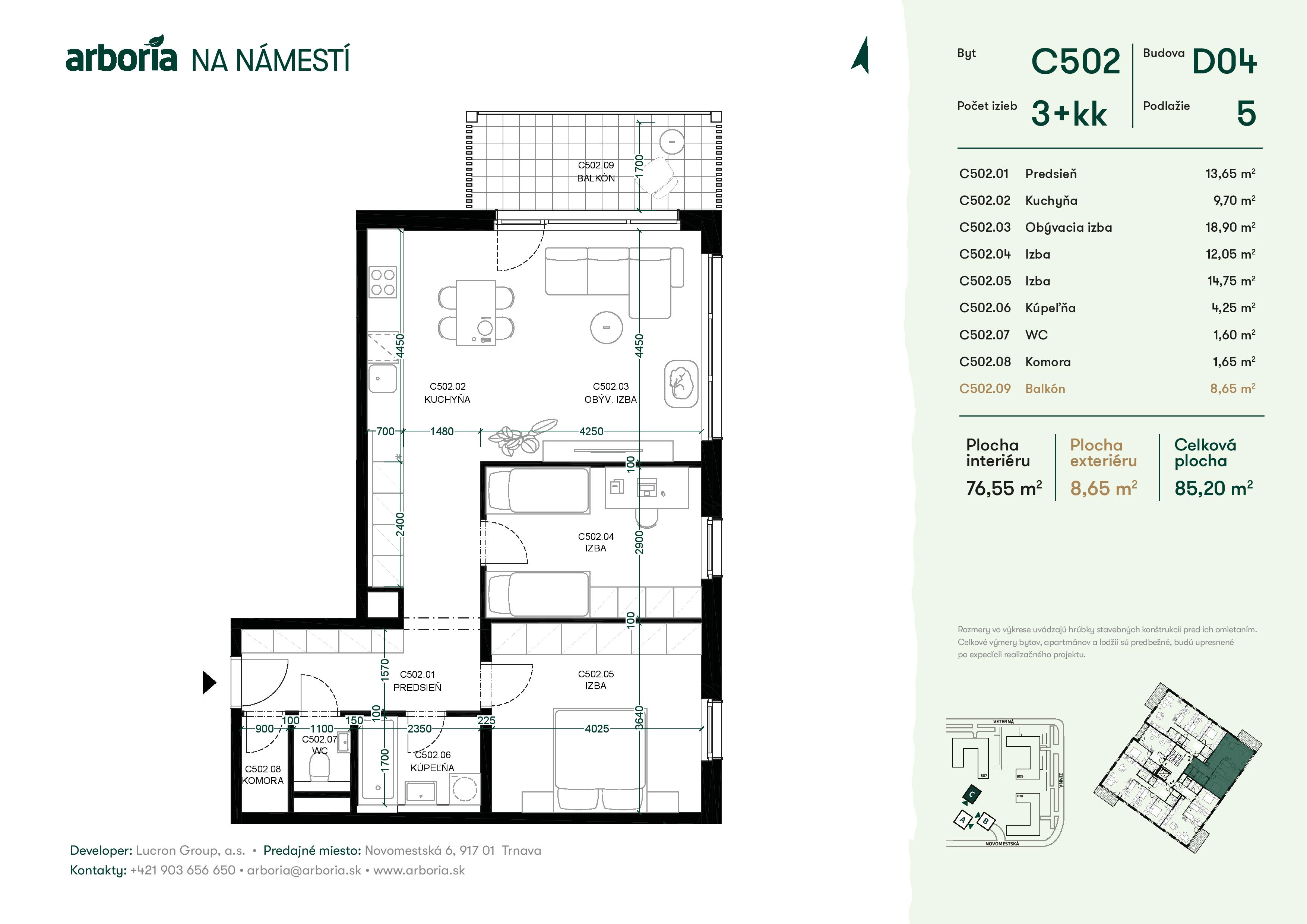 Arboria - C502 - Pôdorys