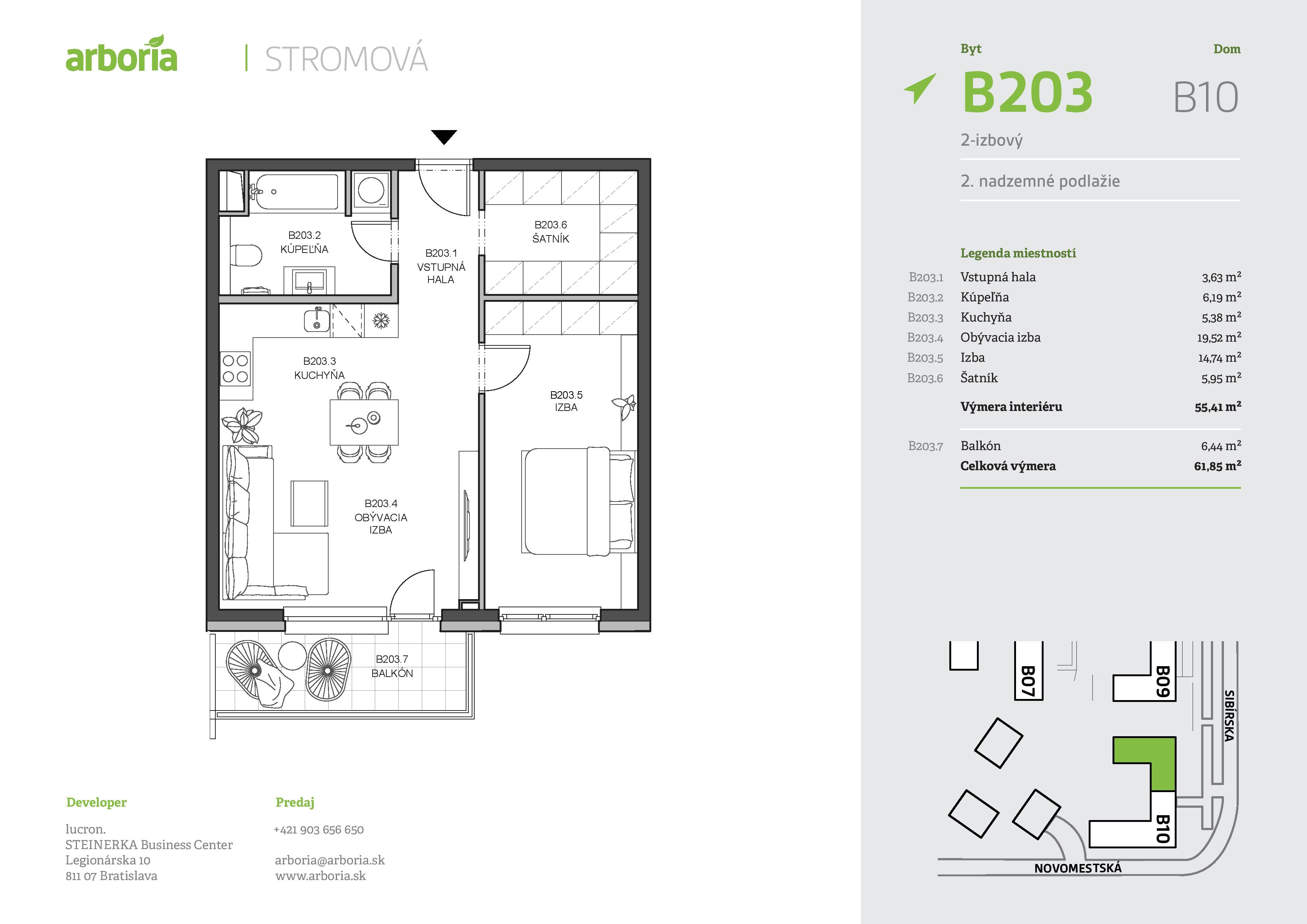 Arboria - B203 - Pôdorys