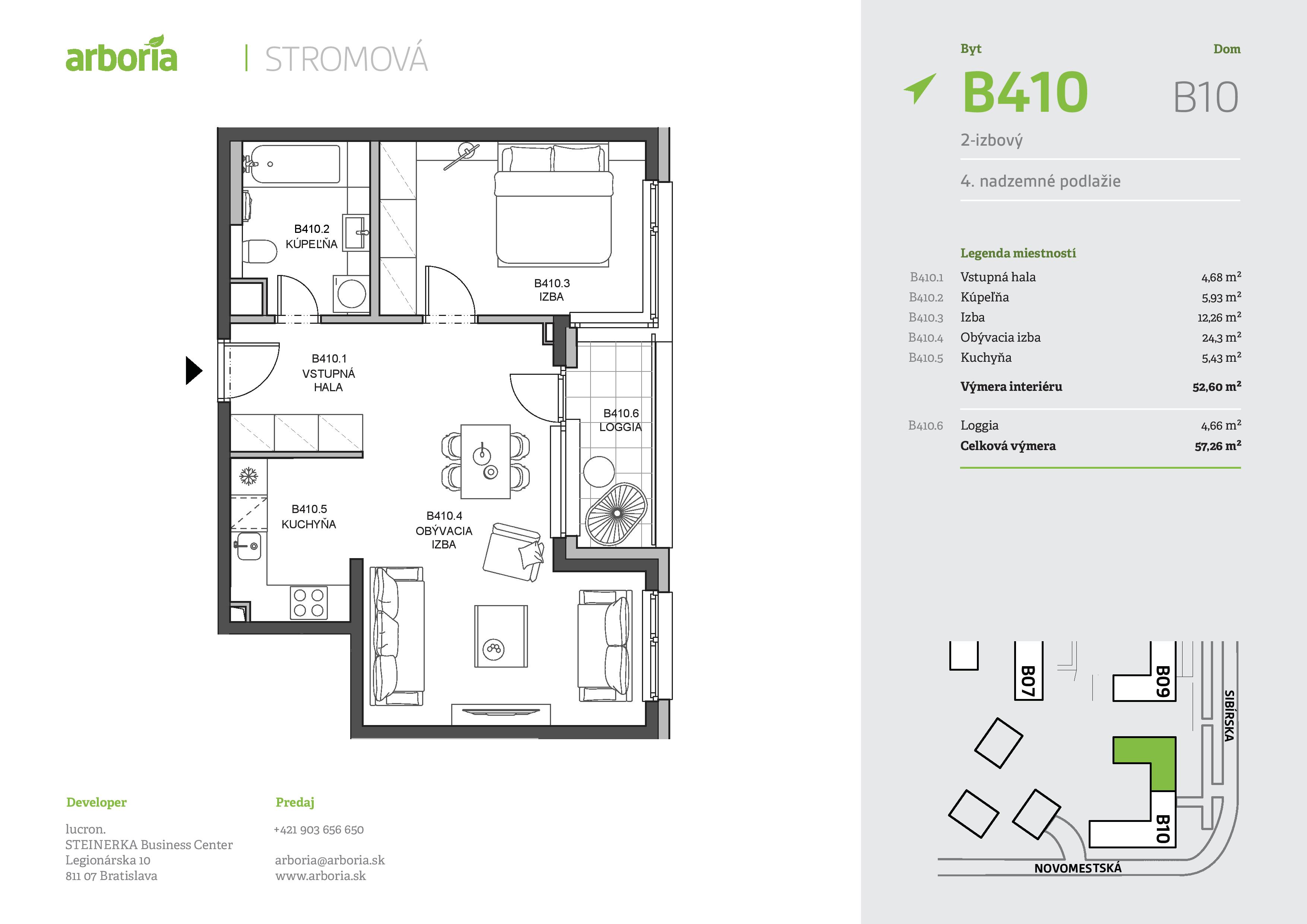 Arboria - B410 - Pôdorys