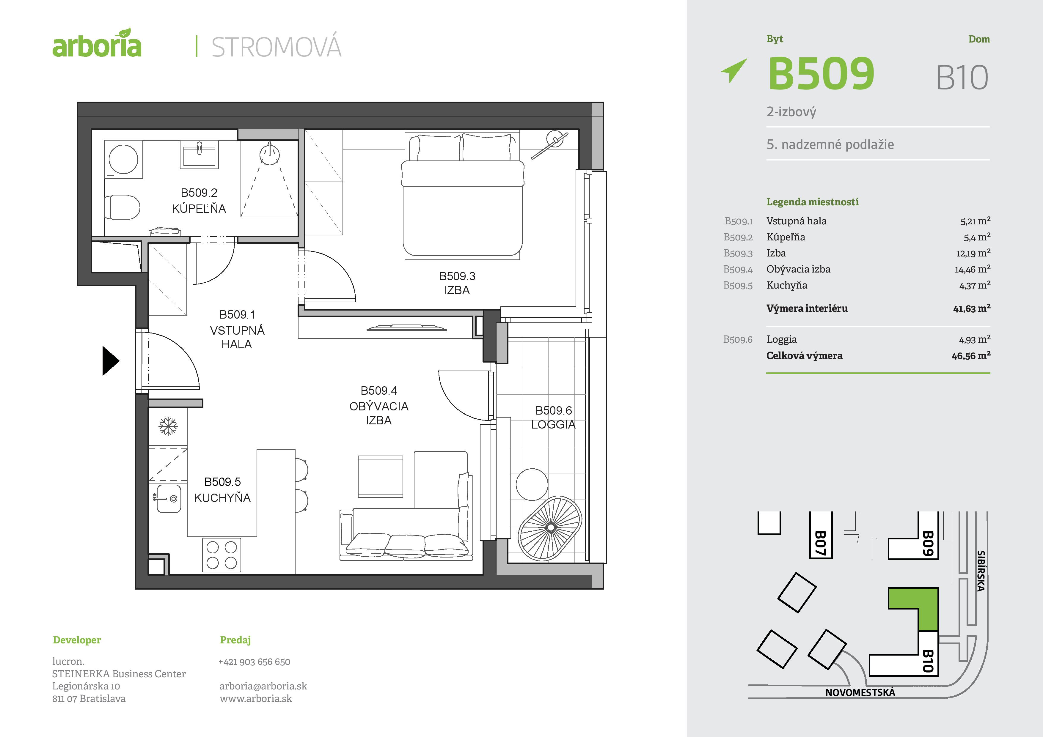 Arboria - B509 - Pôdorys
