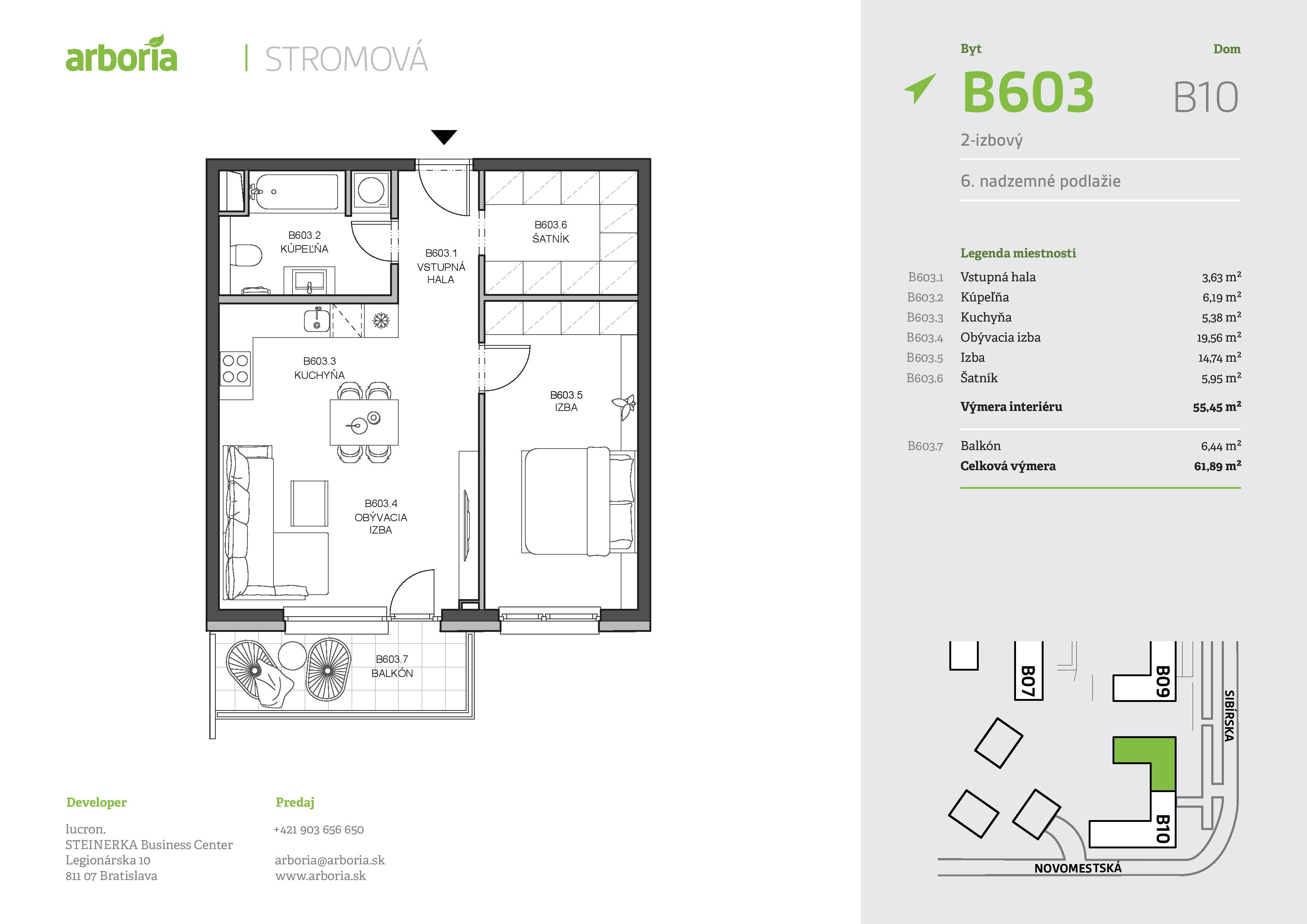 Arboria - B603 - Pôdorys