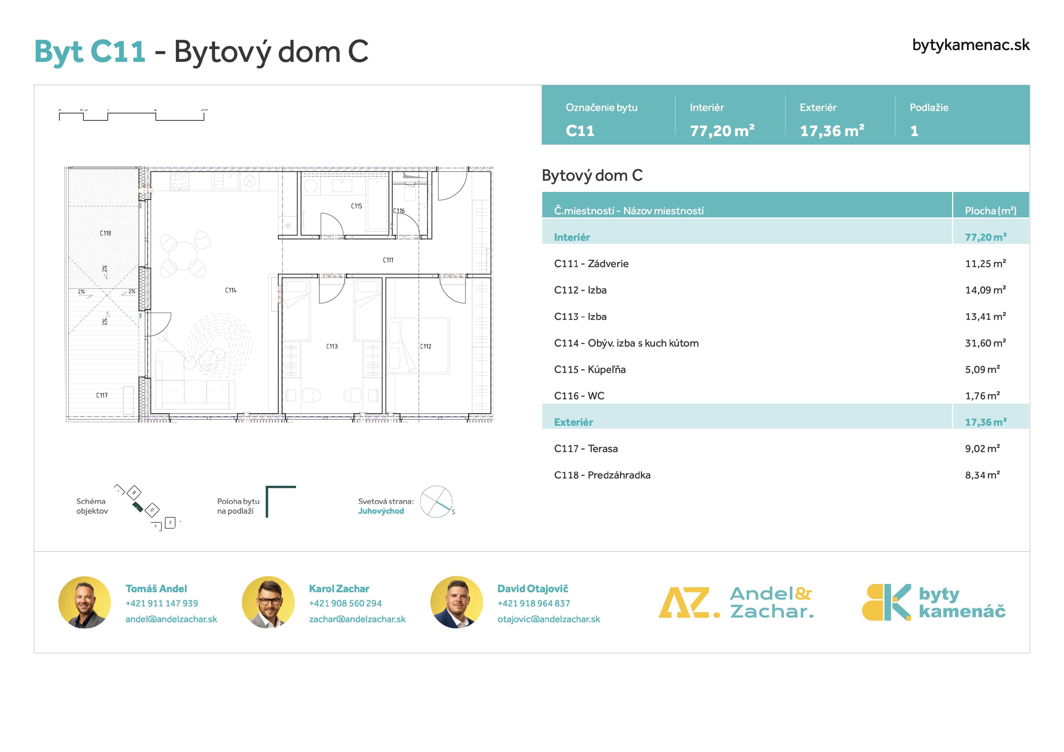 Byty Kamenáč - C11 - Pôdorys