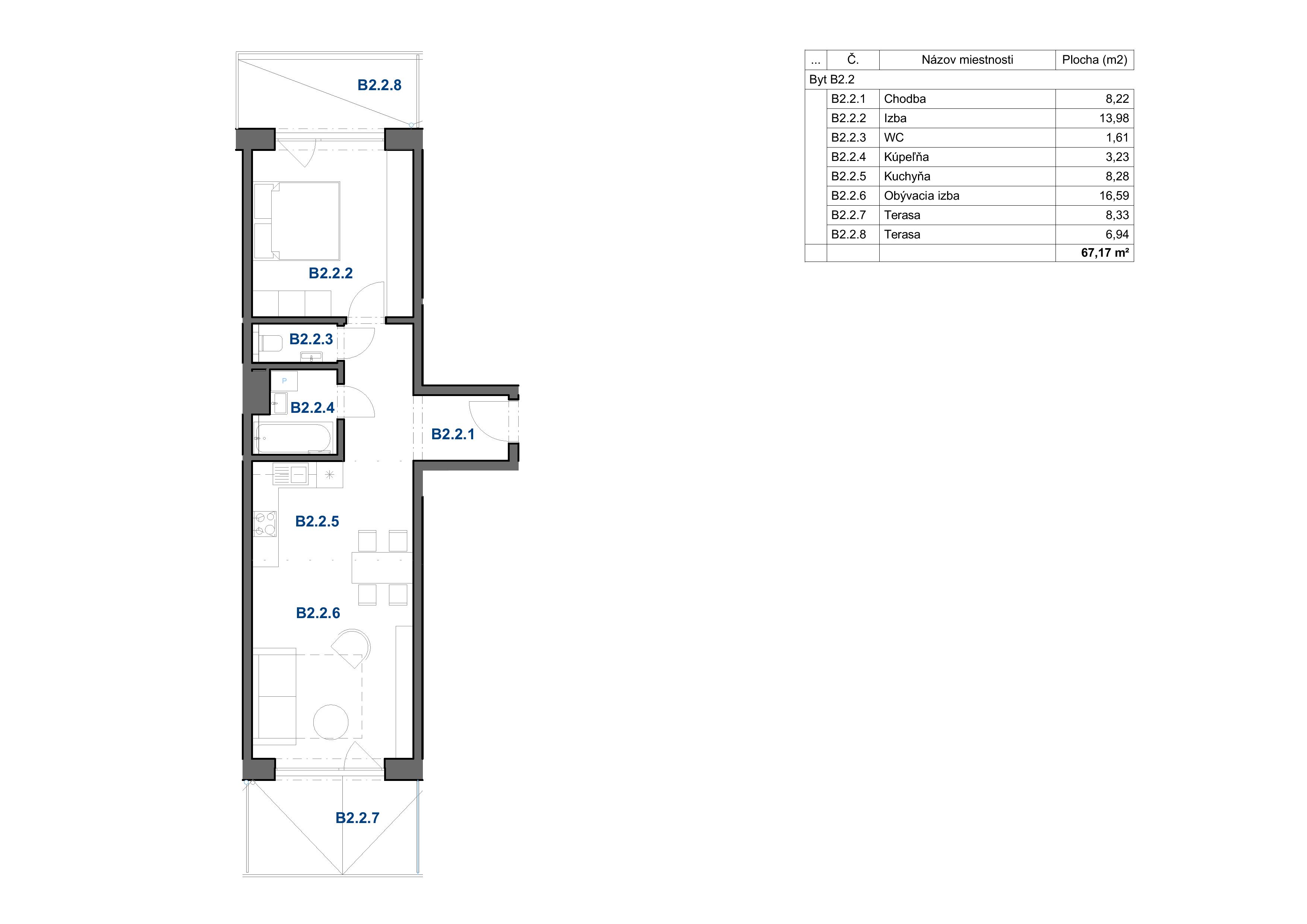 Levan Trnava - B2.2 (2i) - Pôdorys