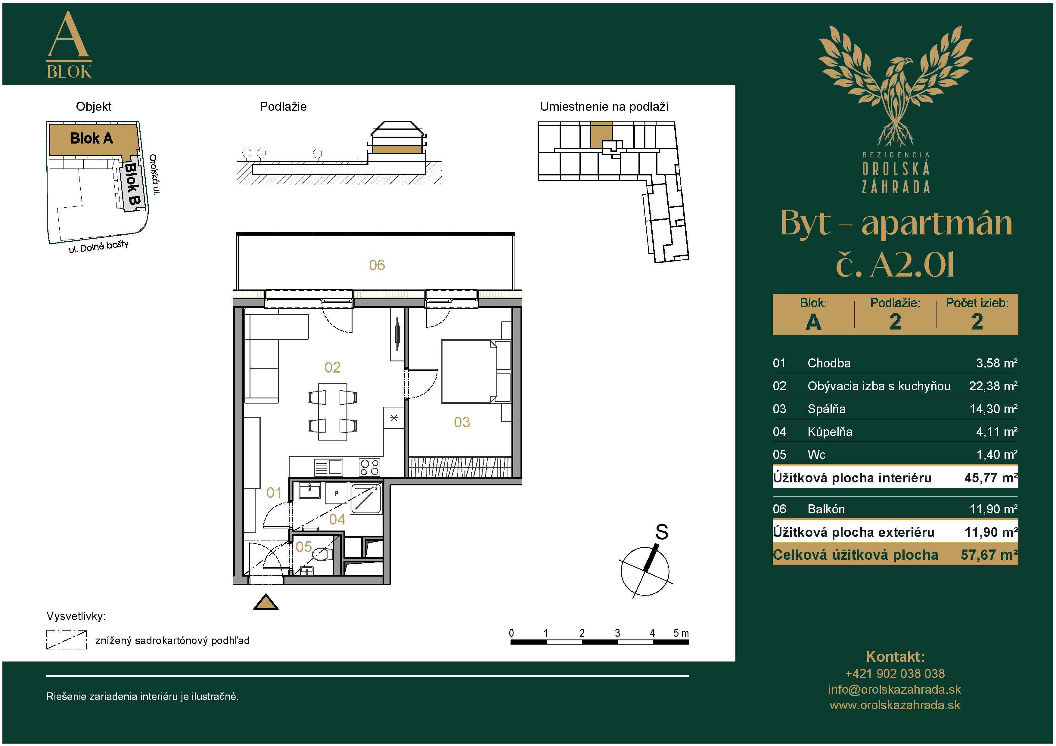 Orolská záhrada - A2.01 - Pôdorys