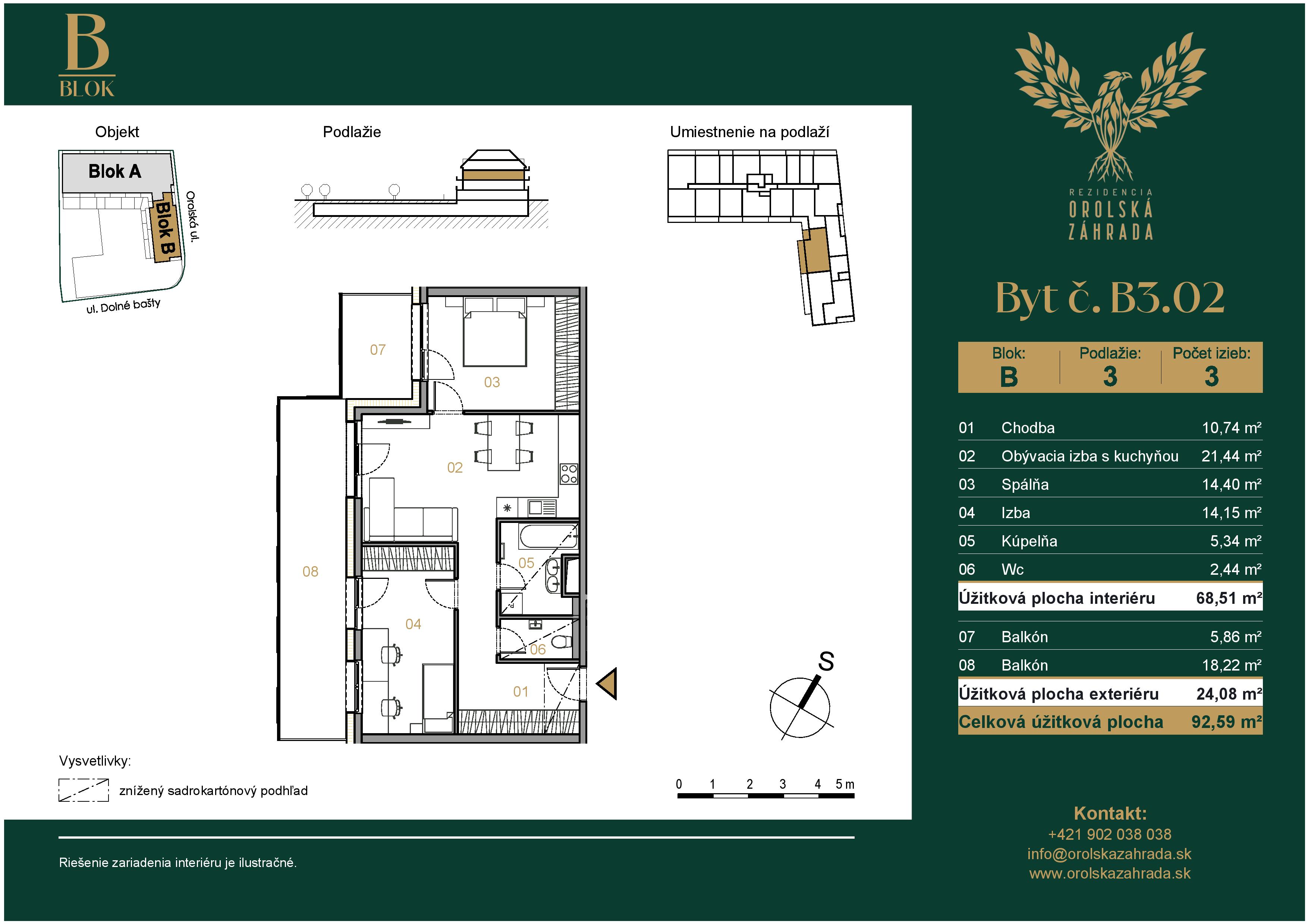 Orolská záhrada - B3.02 - Pôdorys