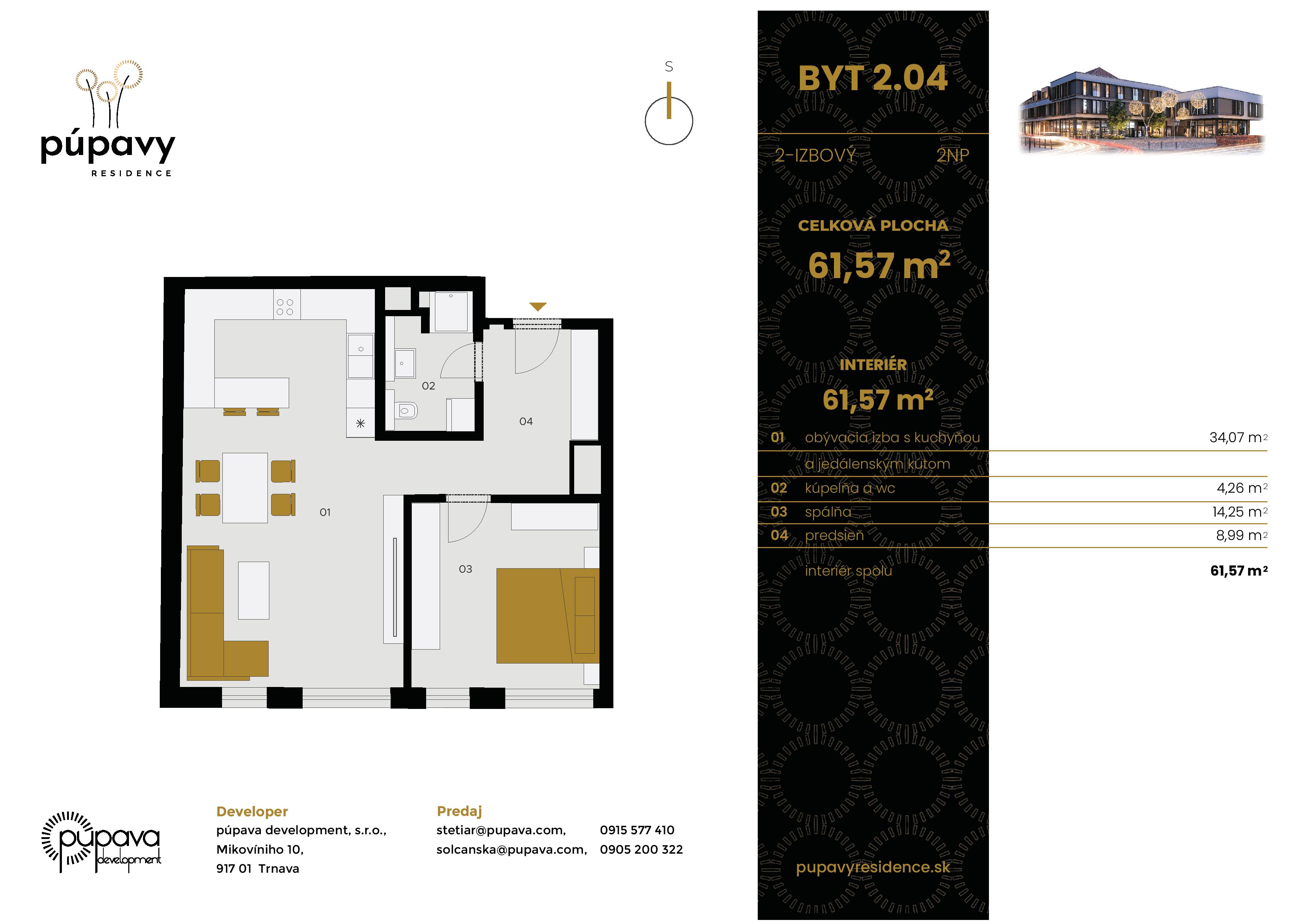 Púpavy Residence - 2.04 - Pôdorys