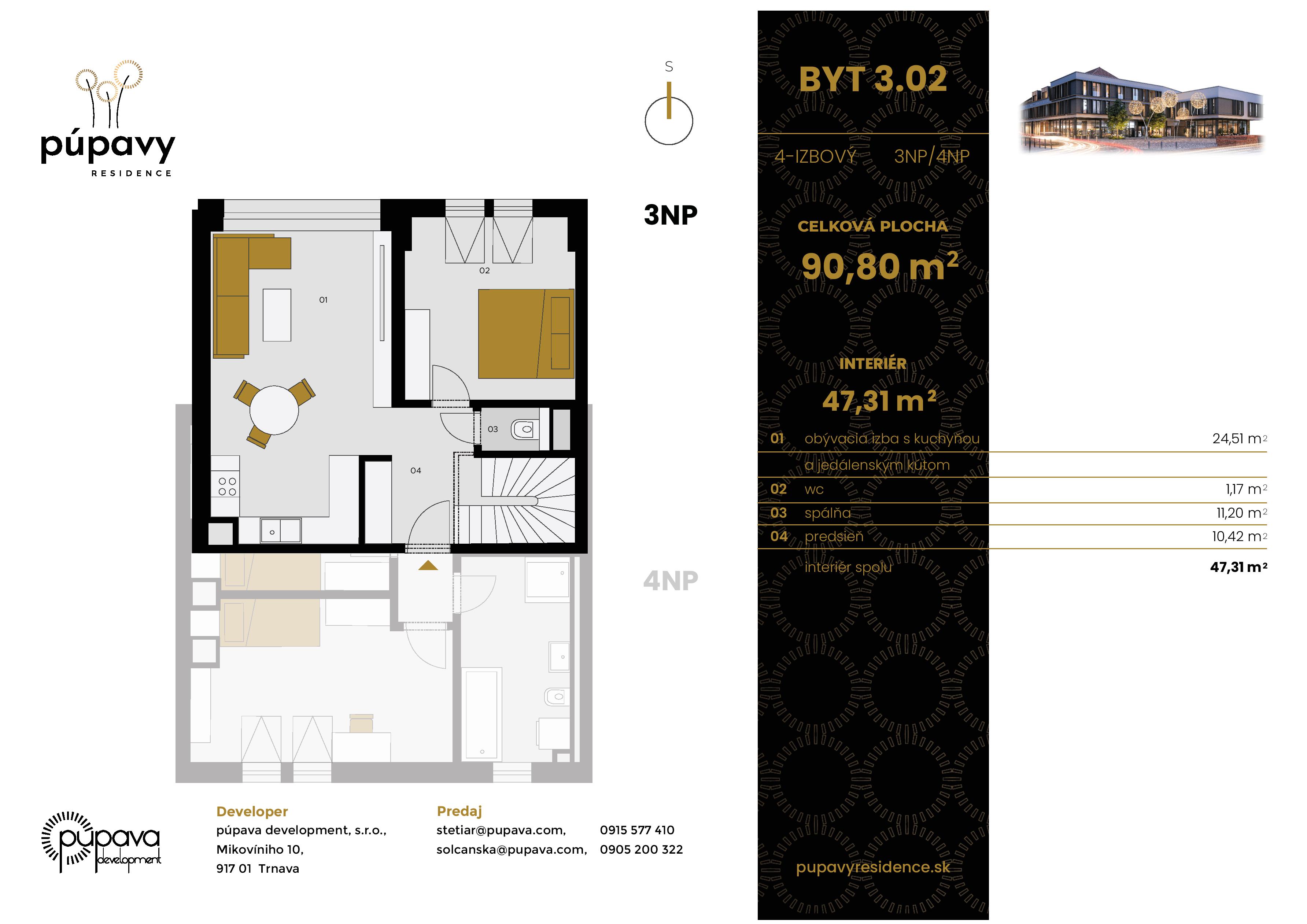 Púpavy Residence - 3.02 - Pôdorys