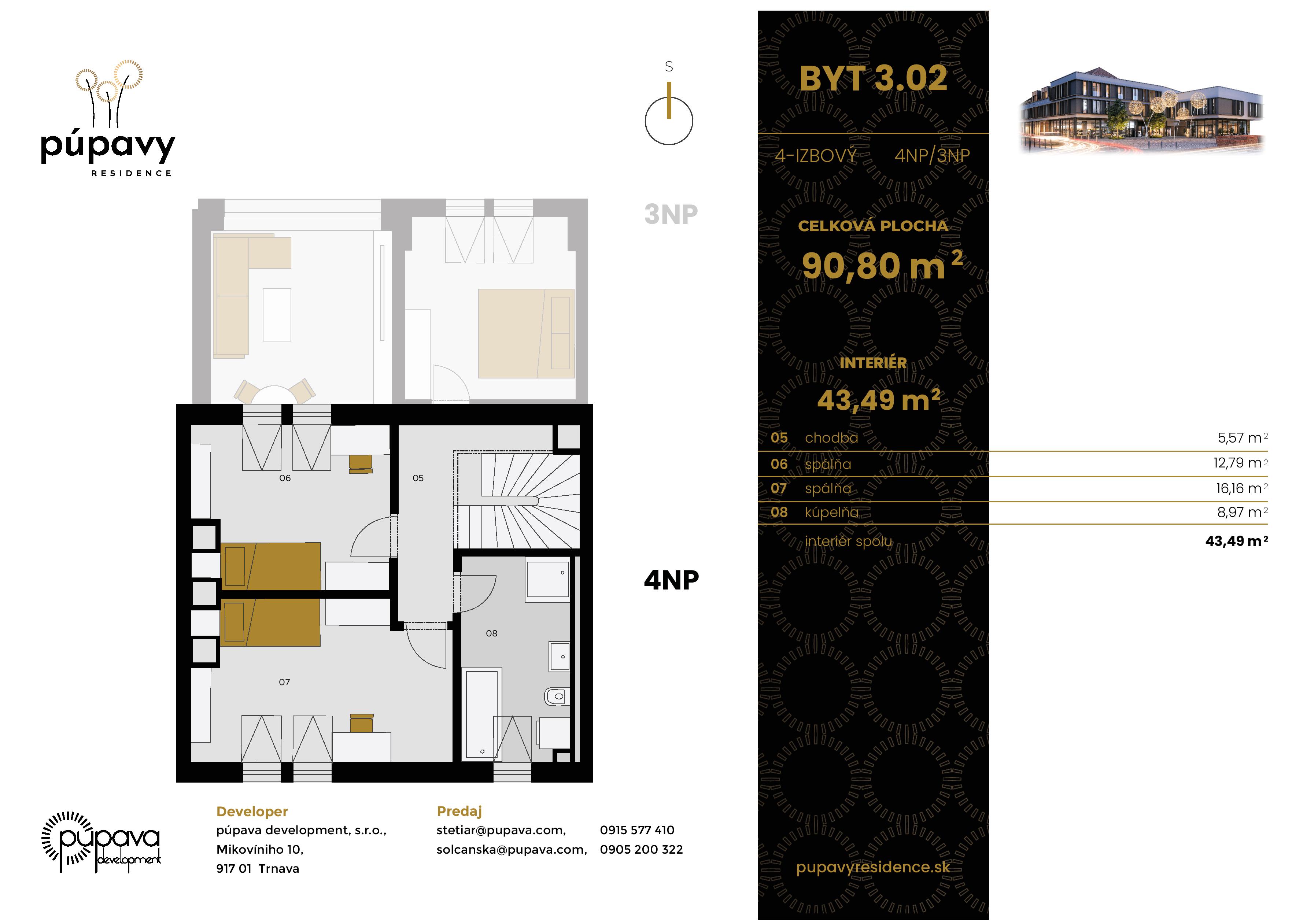 Púpavy Residence - 3.02 - Pôdorys