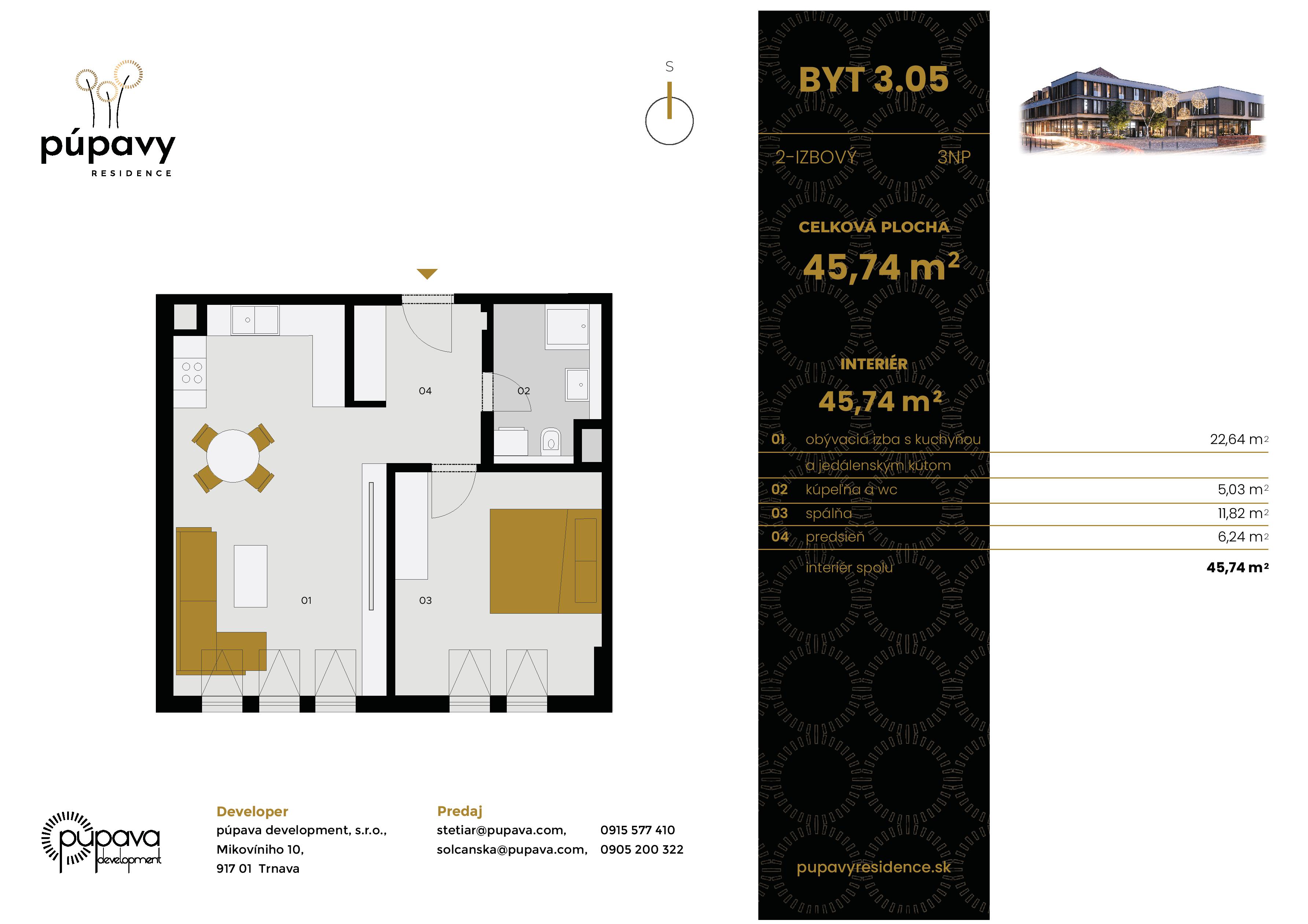 Púpavy Residence - 3.05 - Pôdorys