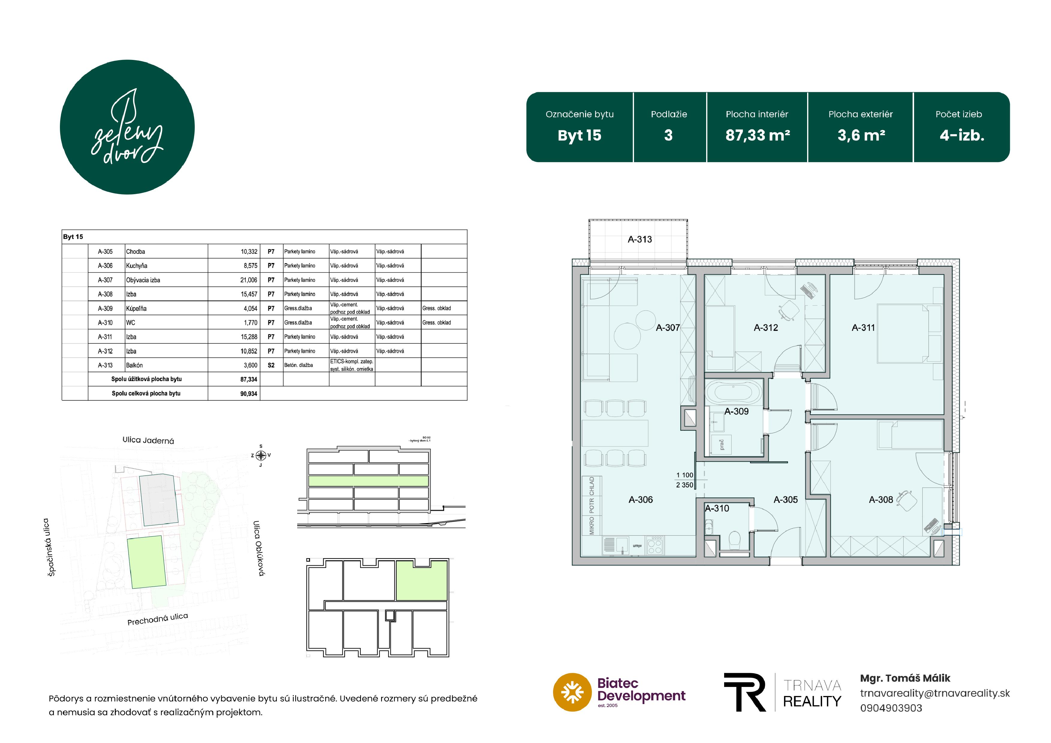 Rezidencia Zelený Dvor - 15 - Pôdorys