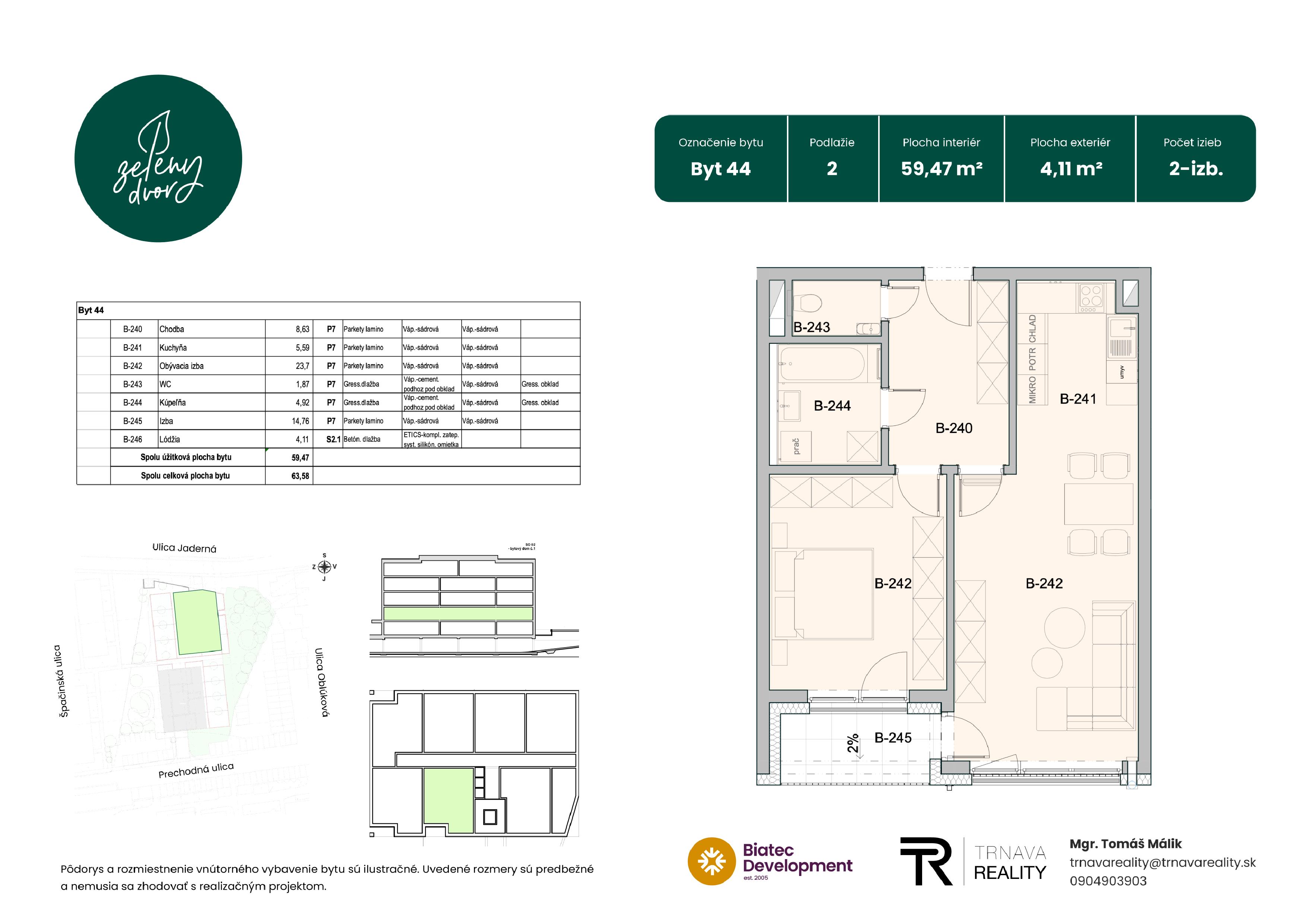 Rezidencia Zelený Dvor - 44 - Pôdorys