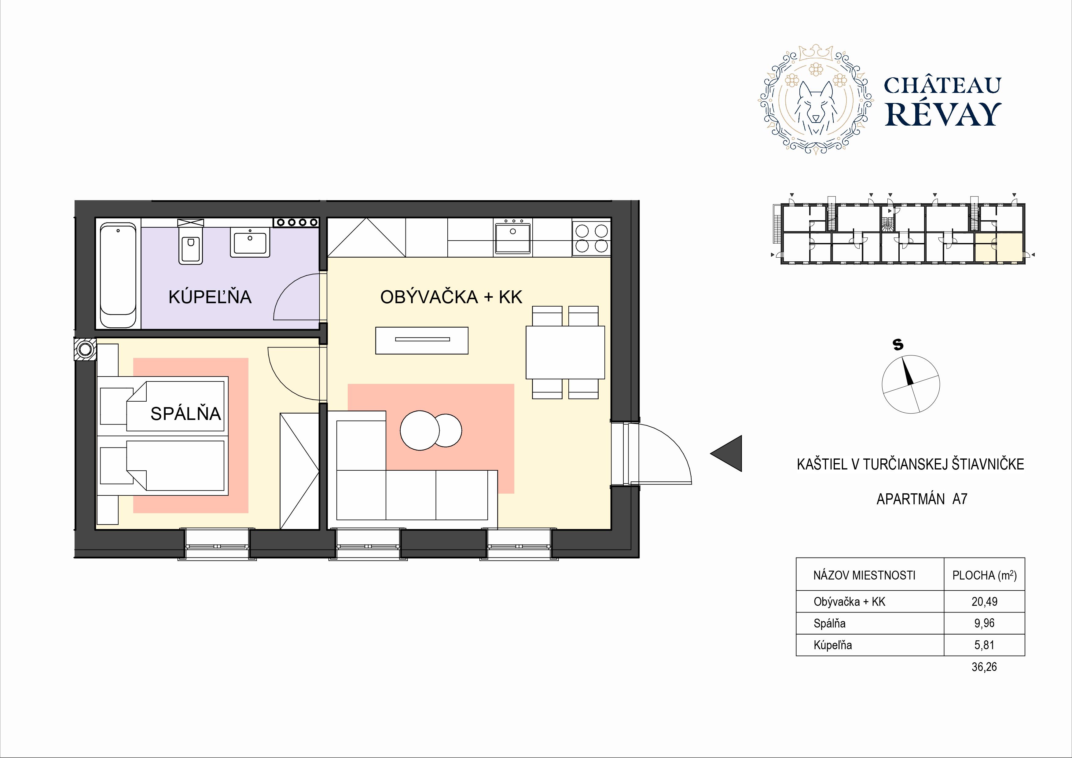 Château Révay - A7 - Pôdorys