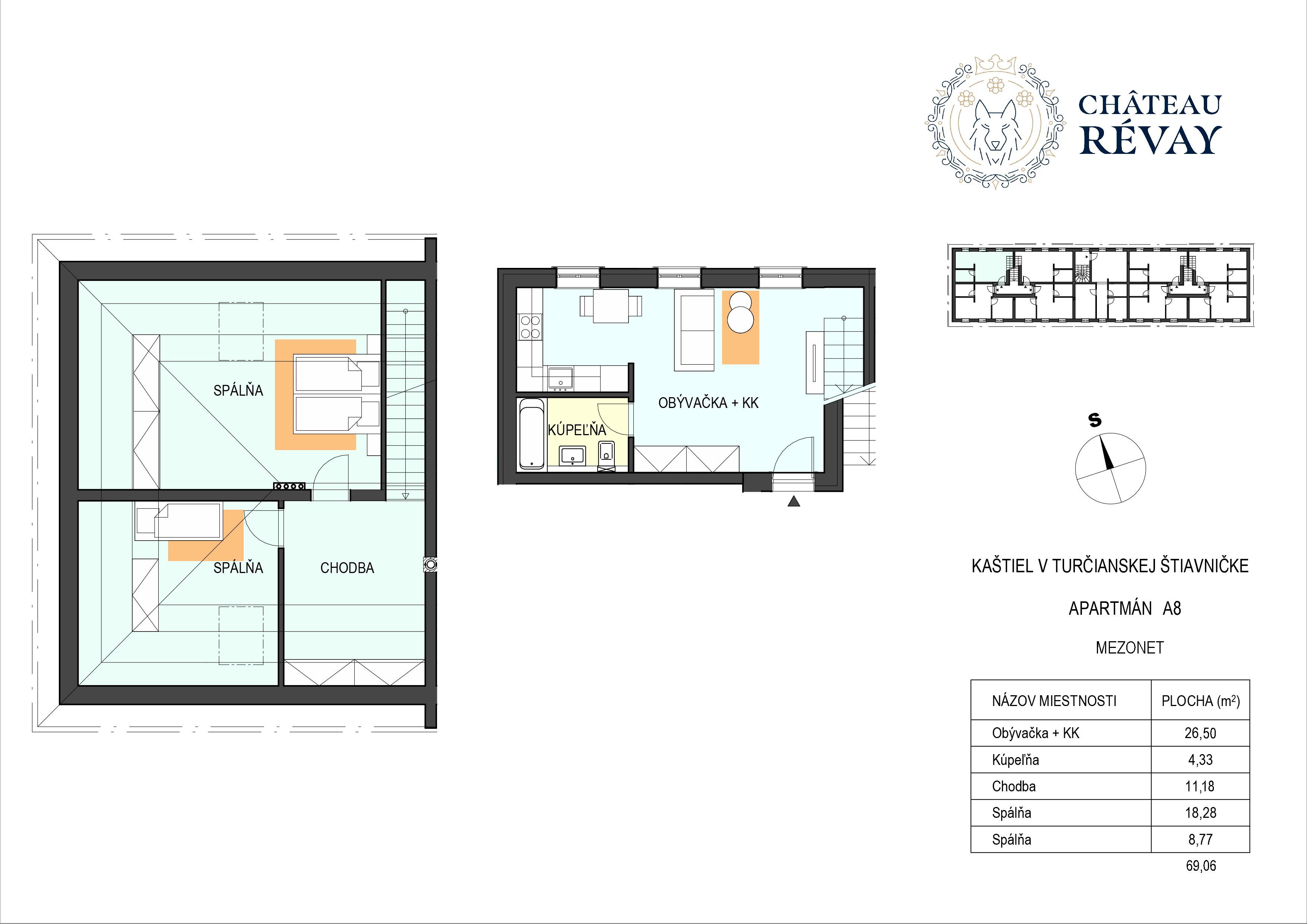 Château Révay - B8 - Pôdorys
