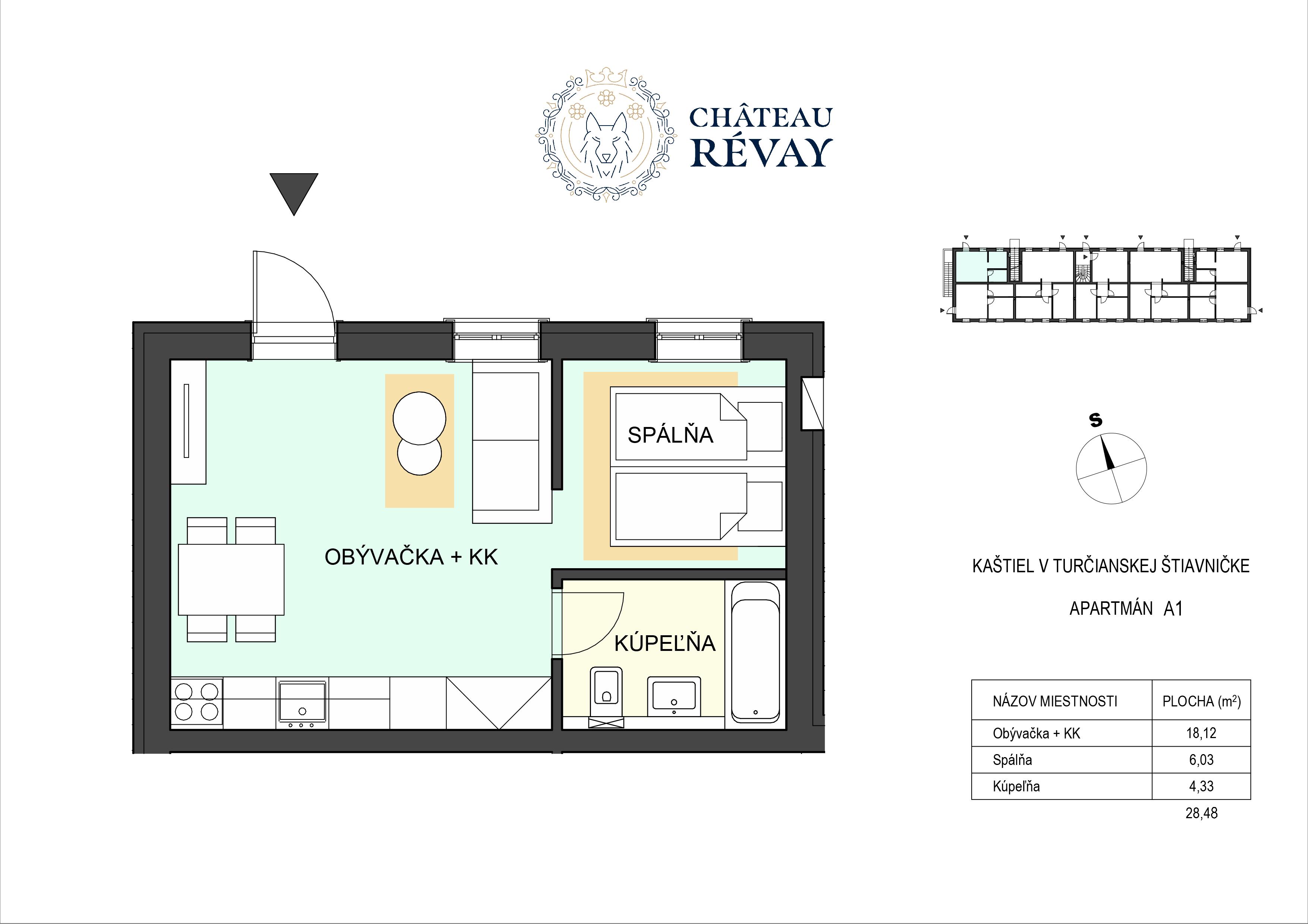 Château Révay - B1 - Pôdorys