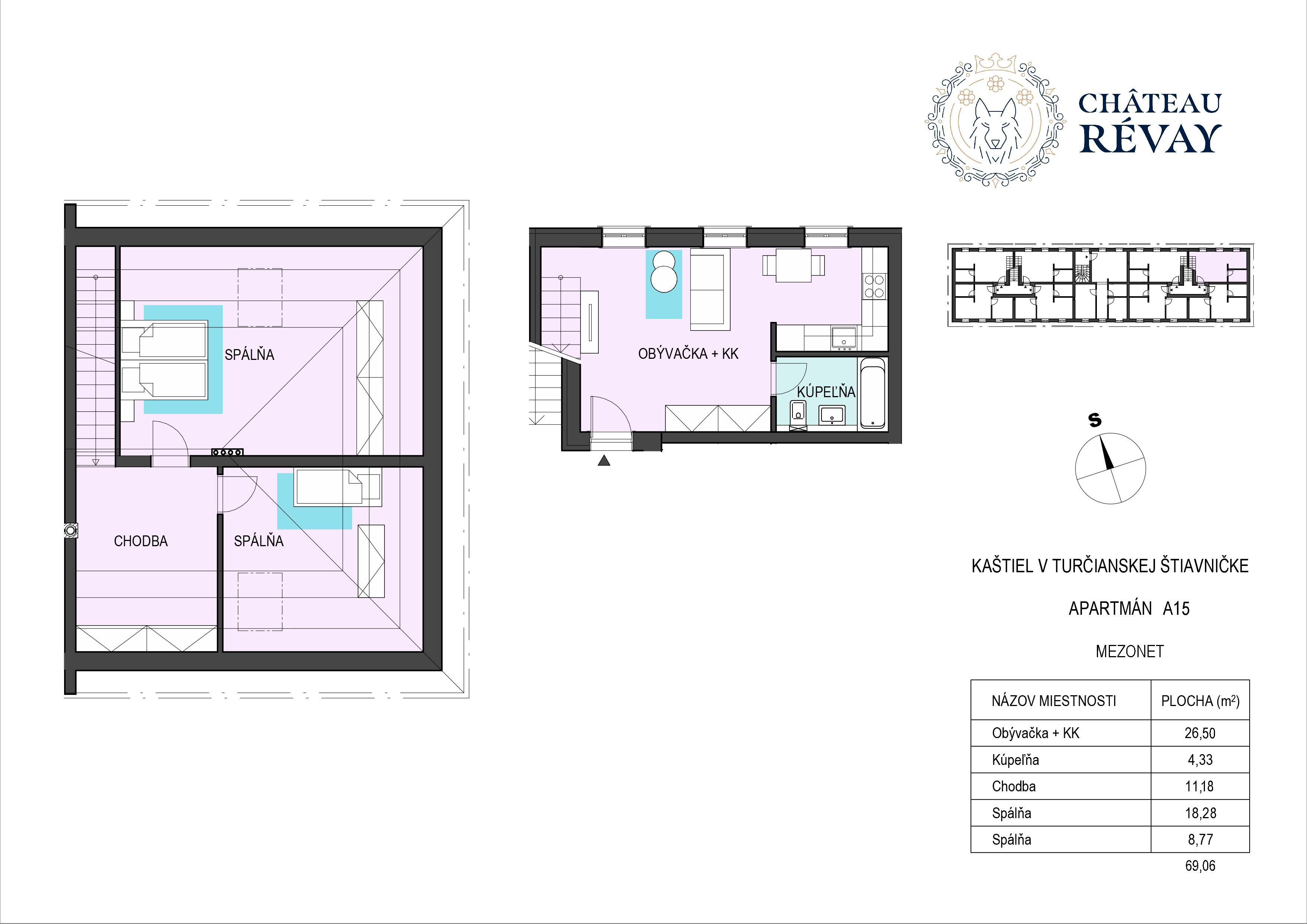 Château Révay - D15 - Pôdorys