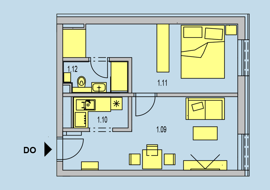 Rezidencia Opera - Kupelny apartman O - Pôdorys