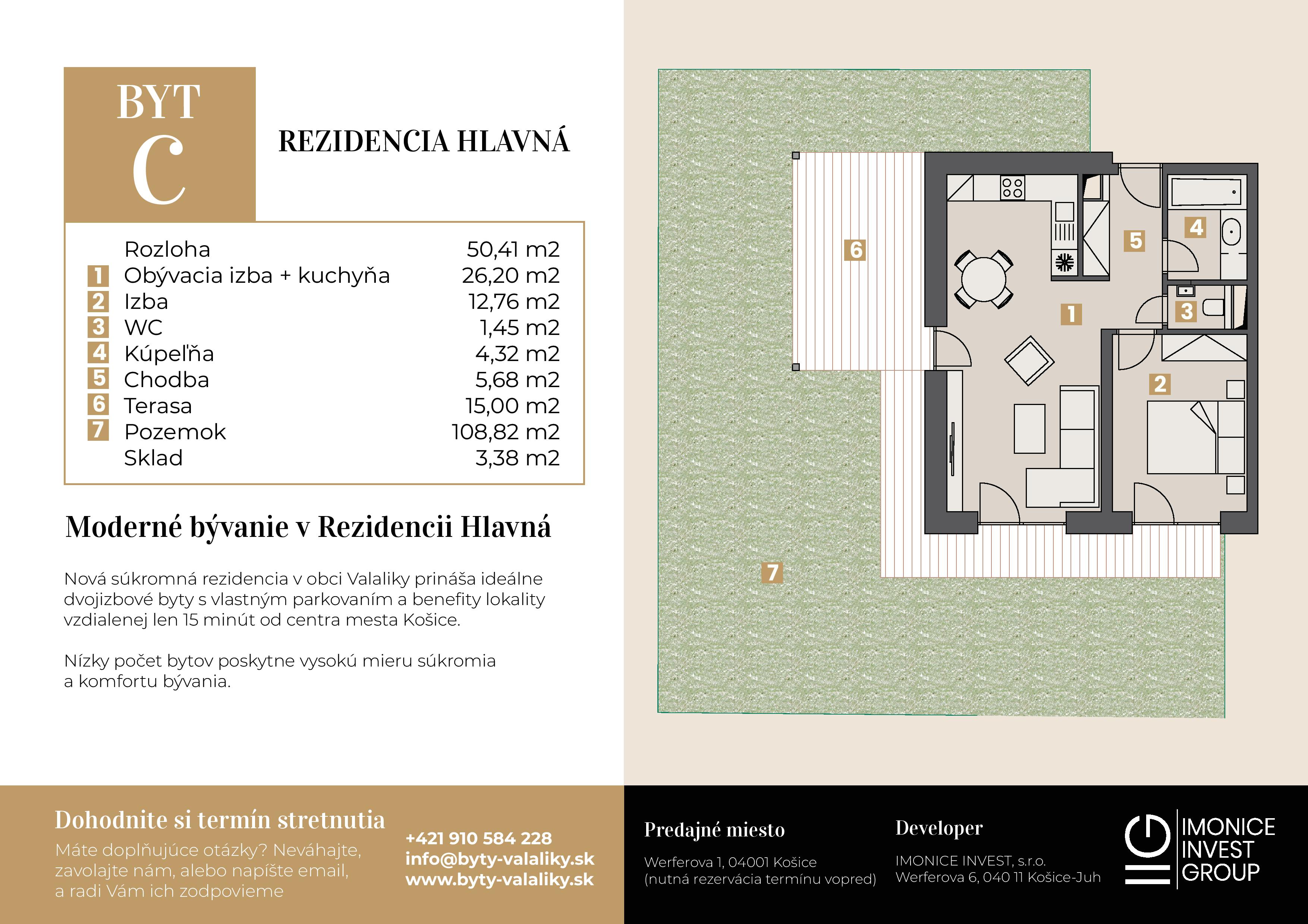 Rezidencii Hlavná - C - Pôdorys