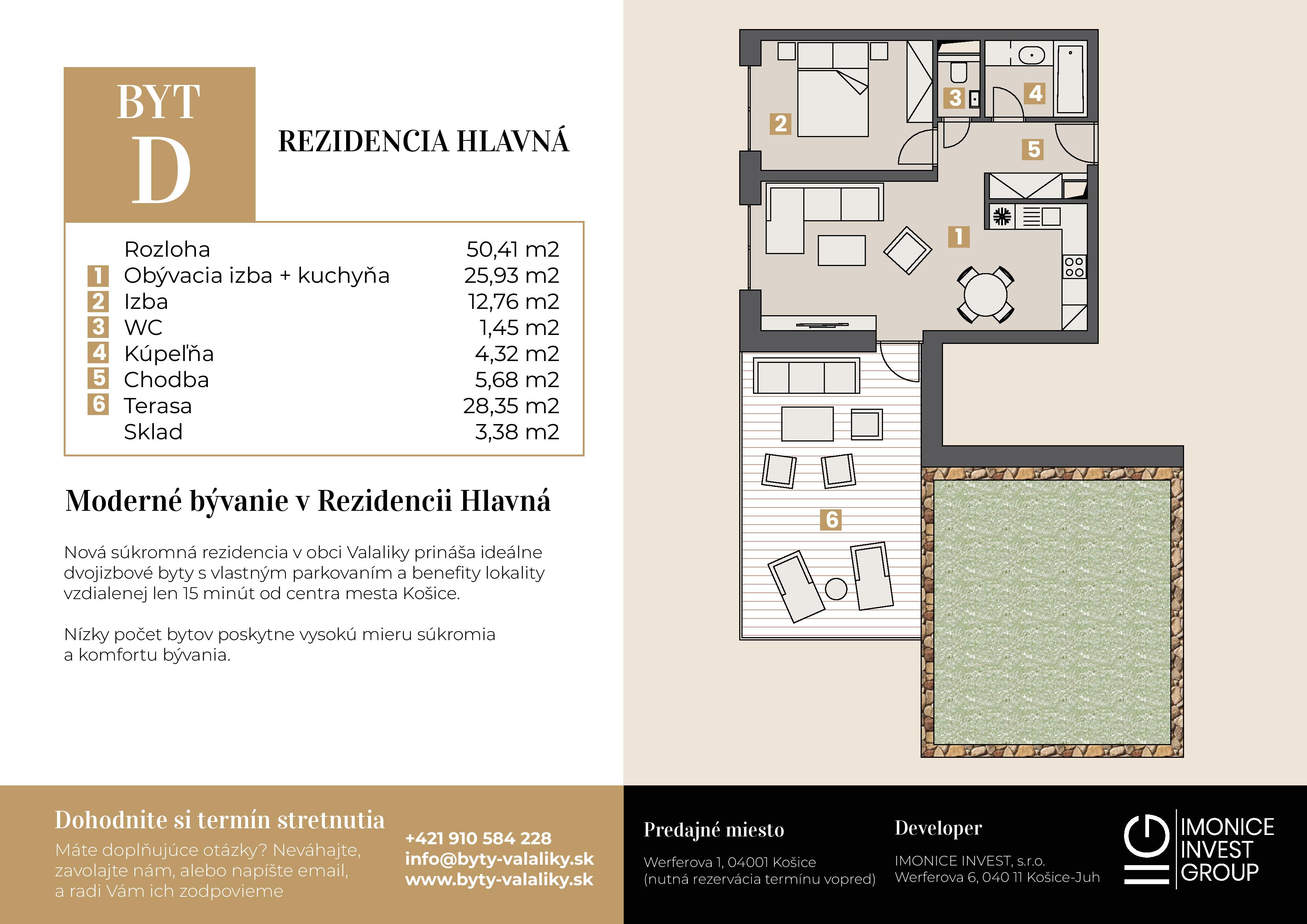 Rezidencii Hlavná - D - Pôdorys