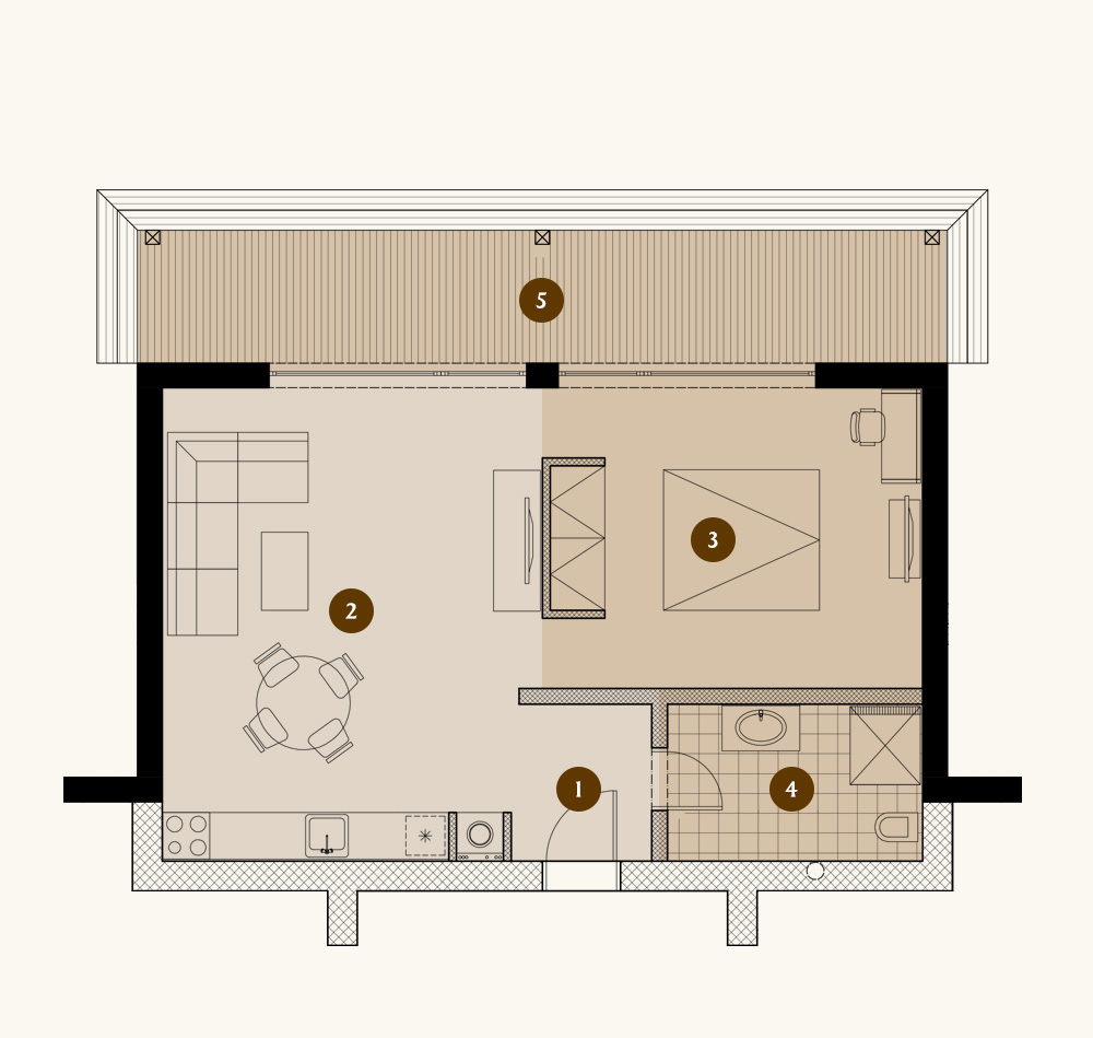 Golf Chalet - 5.12 - Pôdorys