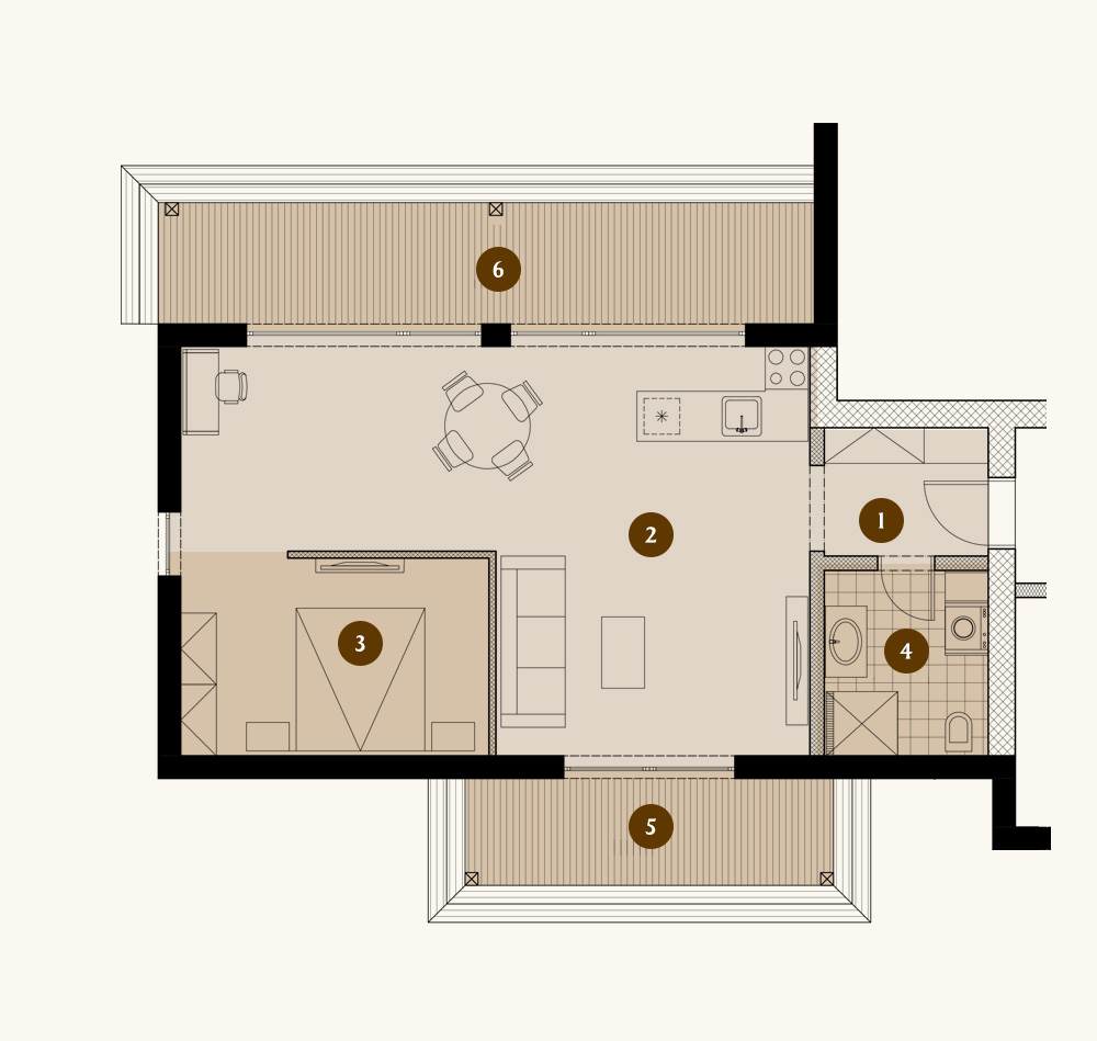 Golf Chalet - 6.11 - Pôdorys