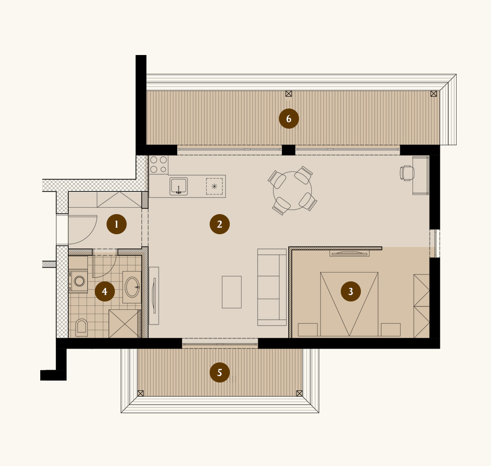 Golf Chalet - 6.13 - Pôdorys