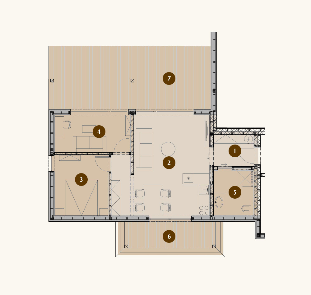 Golf Chalet - 5.11 - Pôdorys