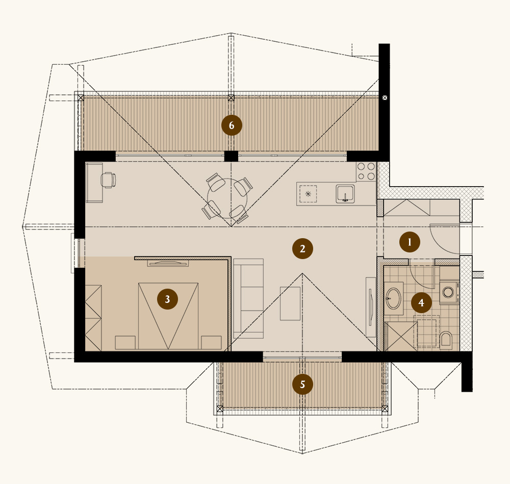 Golf Chalet - 5.21 - Pôdorys