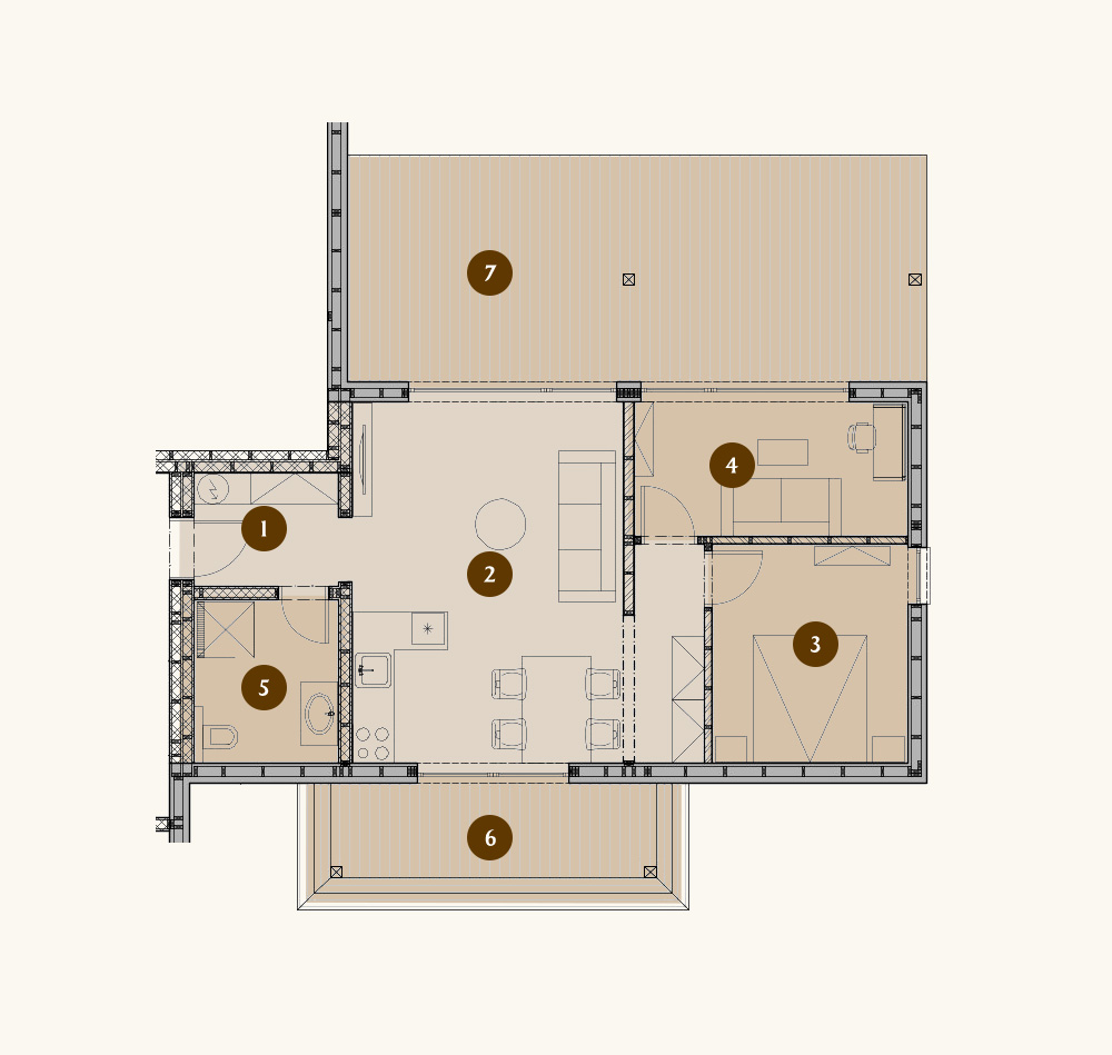 Golf Chalet - 6.13 - Pôdorys