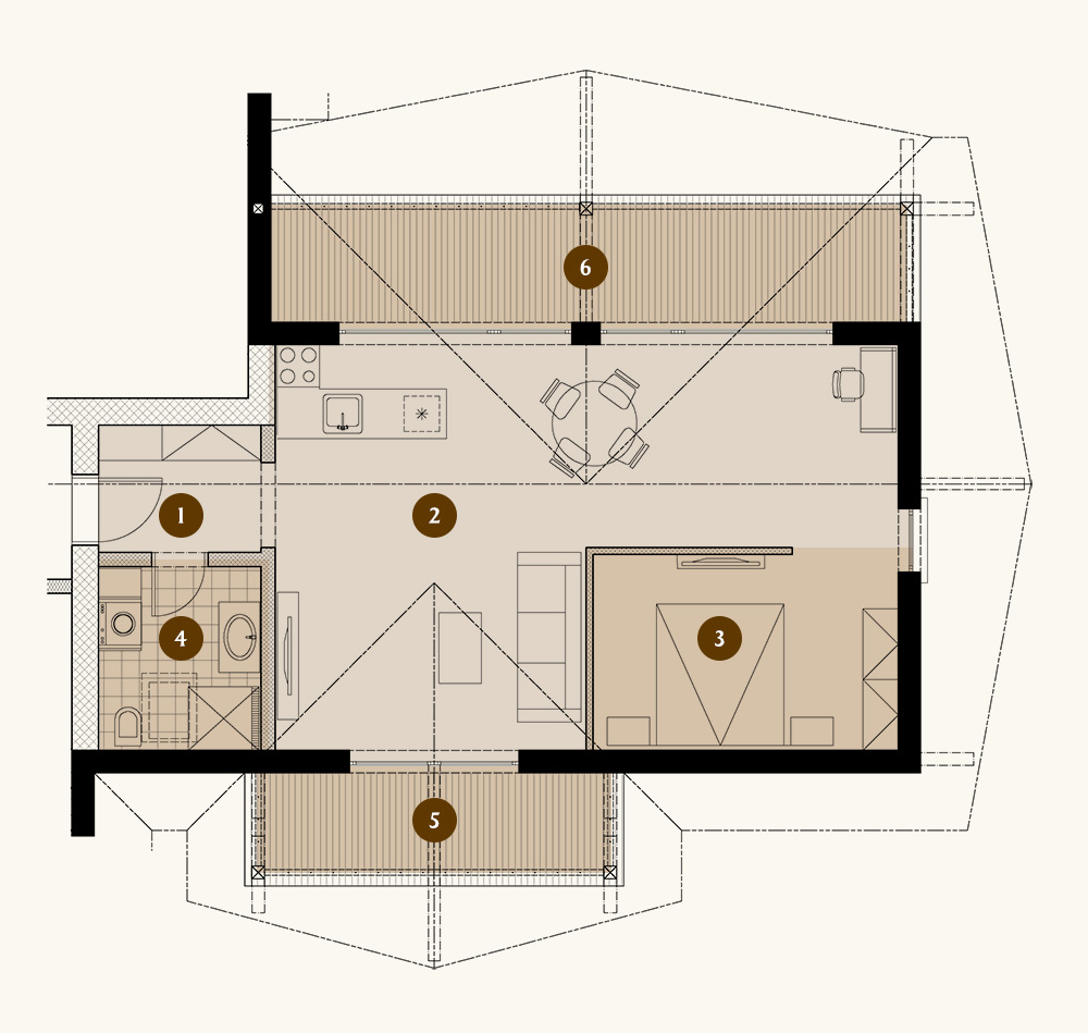 Golf Chalet - 6.23 - Pôdorys