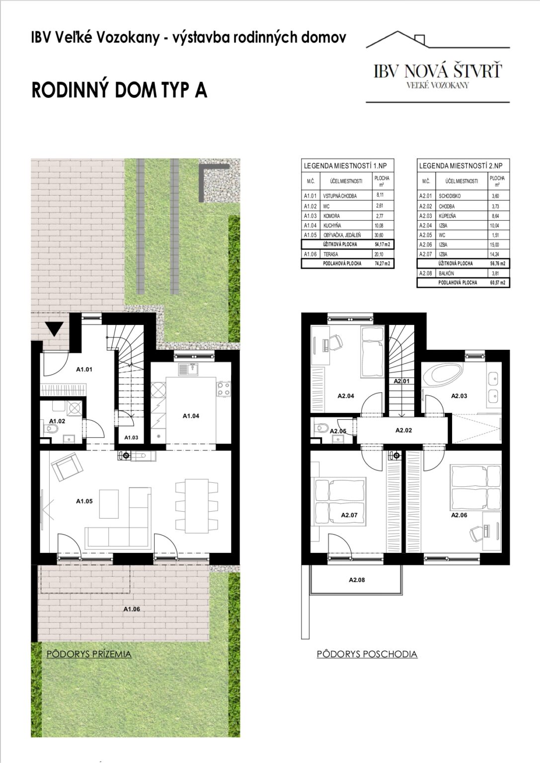 IBV Nová štvrť - A7 - Pôdorys